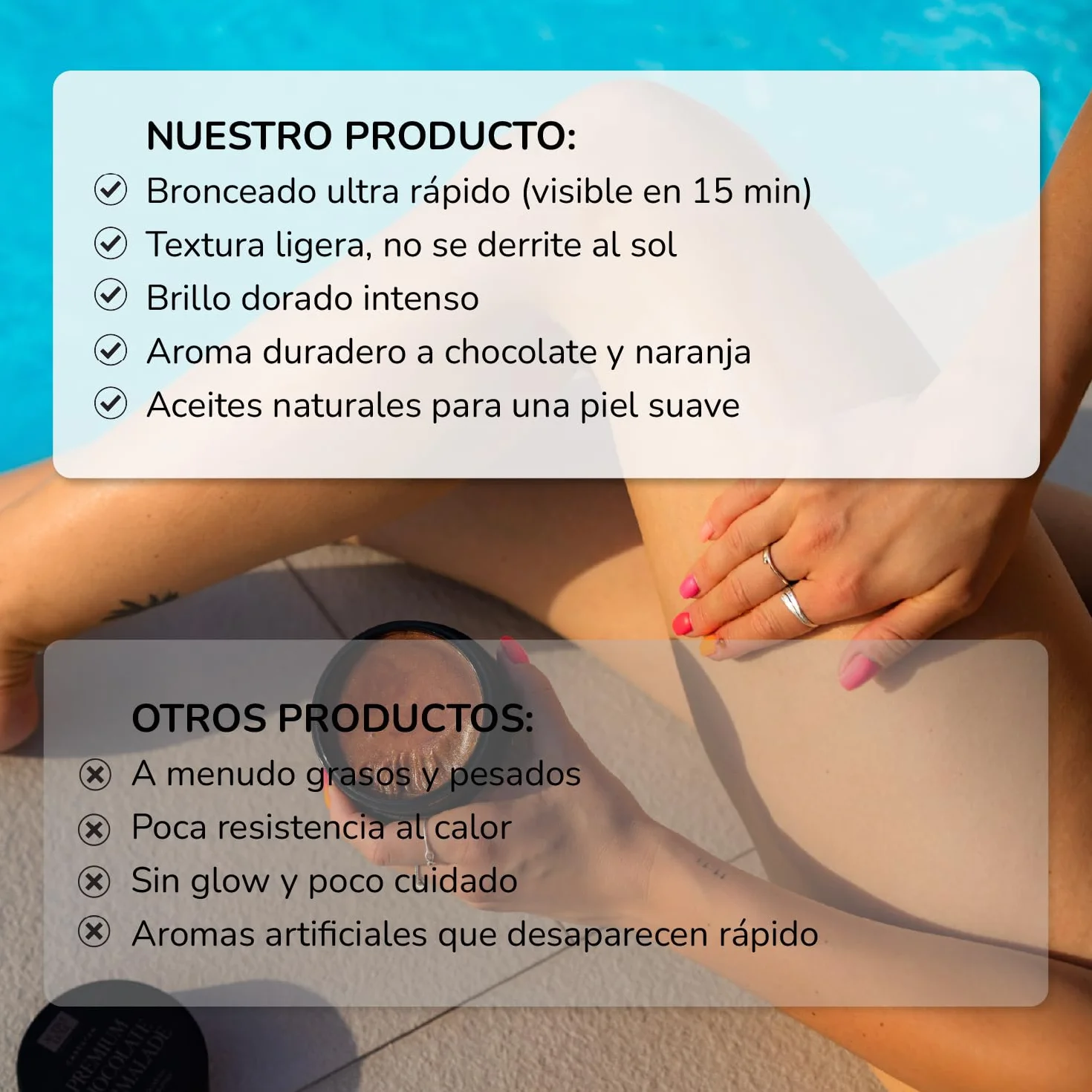 Active Luxe Mermelada de Chocolate Premium – Crema Bronceadora Rápida con Zanahoria y Aceite de Oliva – Crema Corporal para un Tono Más Oscuro (200 ml)