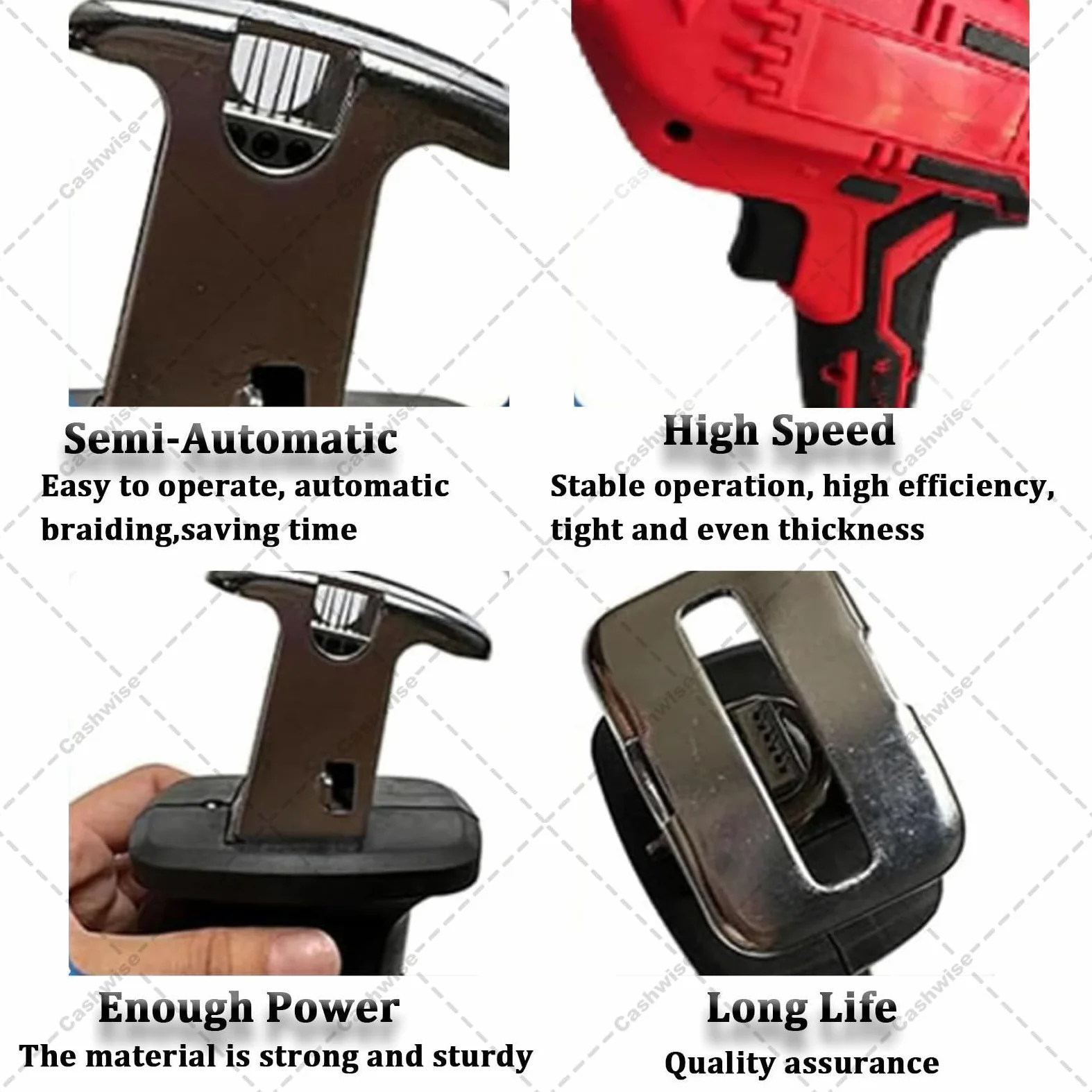 Máquina para Hacer Pelucas y trenzar, trenzadora de Mano, Herramienta para trasplantar Cabello con 2 baterías Recargables, para diseñadores Profesionales de Peinados.