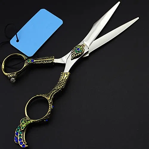 Juego de Tijeras de peluquería de Acero Inoxidable con diseño ergonómico, Herramientas Profesionales, Resistentes a la corrosión y con Cuchillas afiladas.