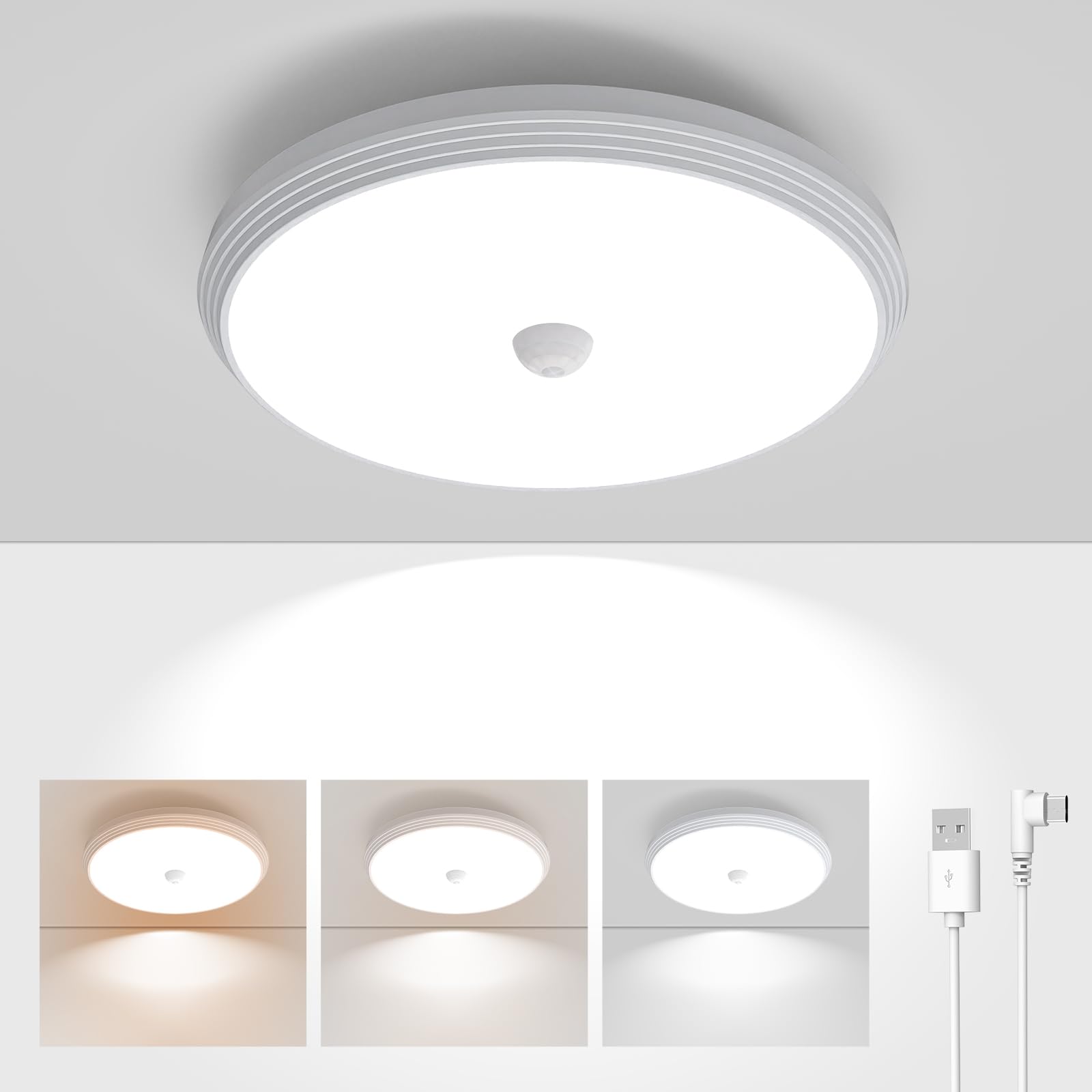 Wireless Rechargeable Tri-Color Motion Sensor Light