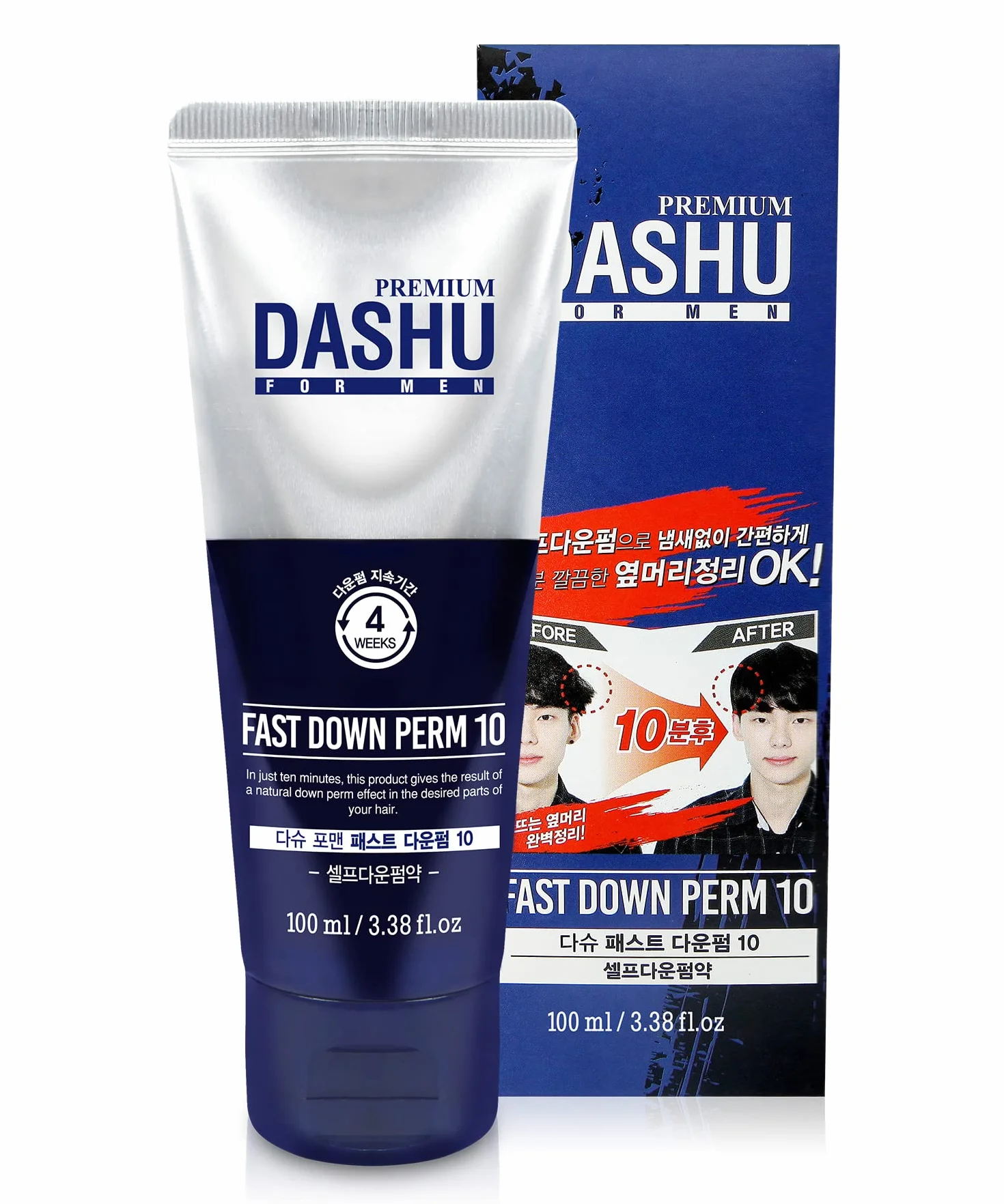 DASHU Perm Premium Fast Down Perm for Men 30oz - Instant Down Perm, Shine & Elasticity