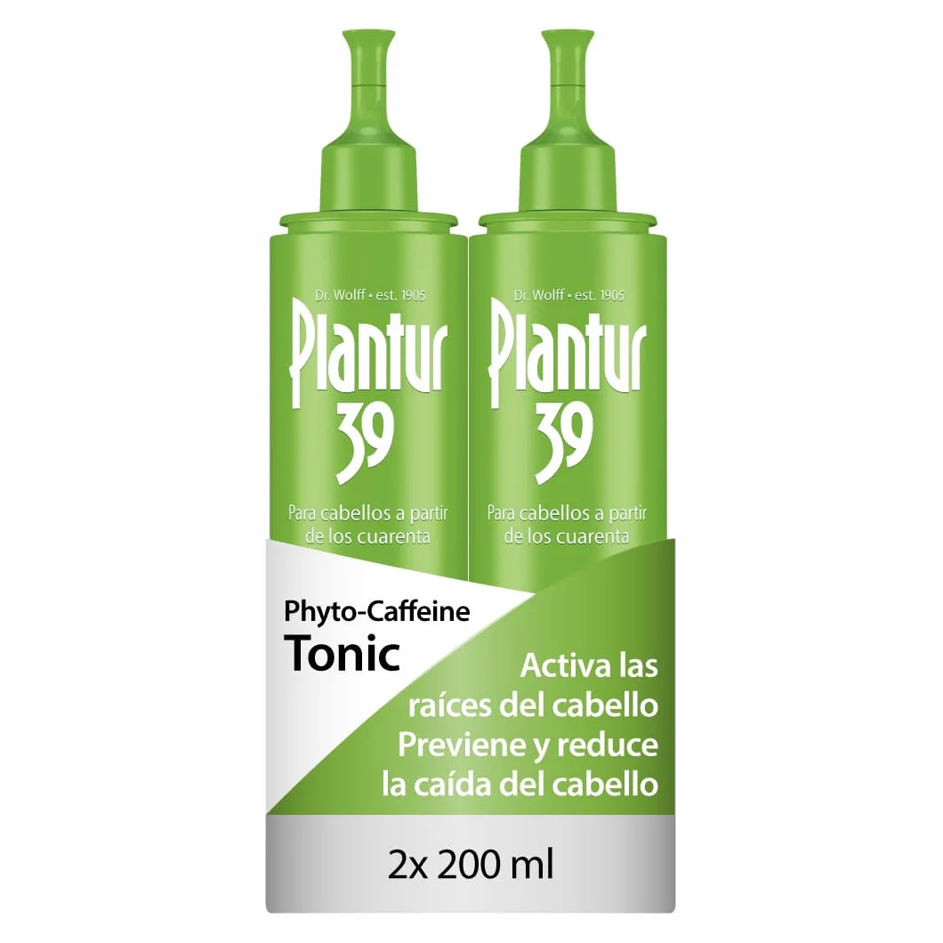 Plantur 39 Phyto Caffeine Tonic 2x200ml I Tonico previene y reduce la pérdida de cabello | Apoye el crecimiento del cabello y el engrosamiento del cabello