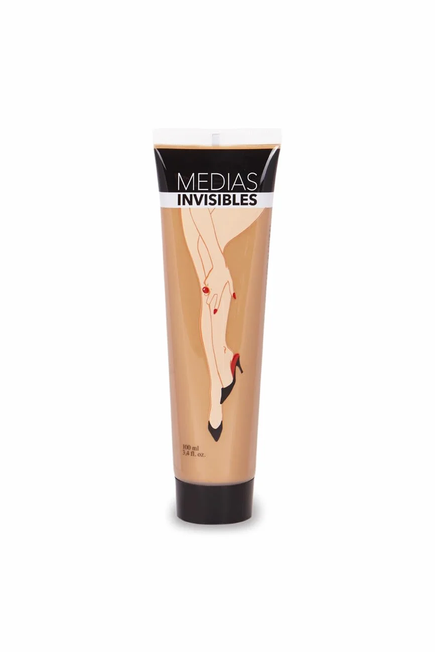 Las auténticas Medias Invisibles ®. Maquillaje corporal (sin autobronceador corporal, sin DHA), crema con color que disimula las imperfecciones de la piel y crea un efecto Media Invisible ®.