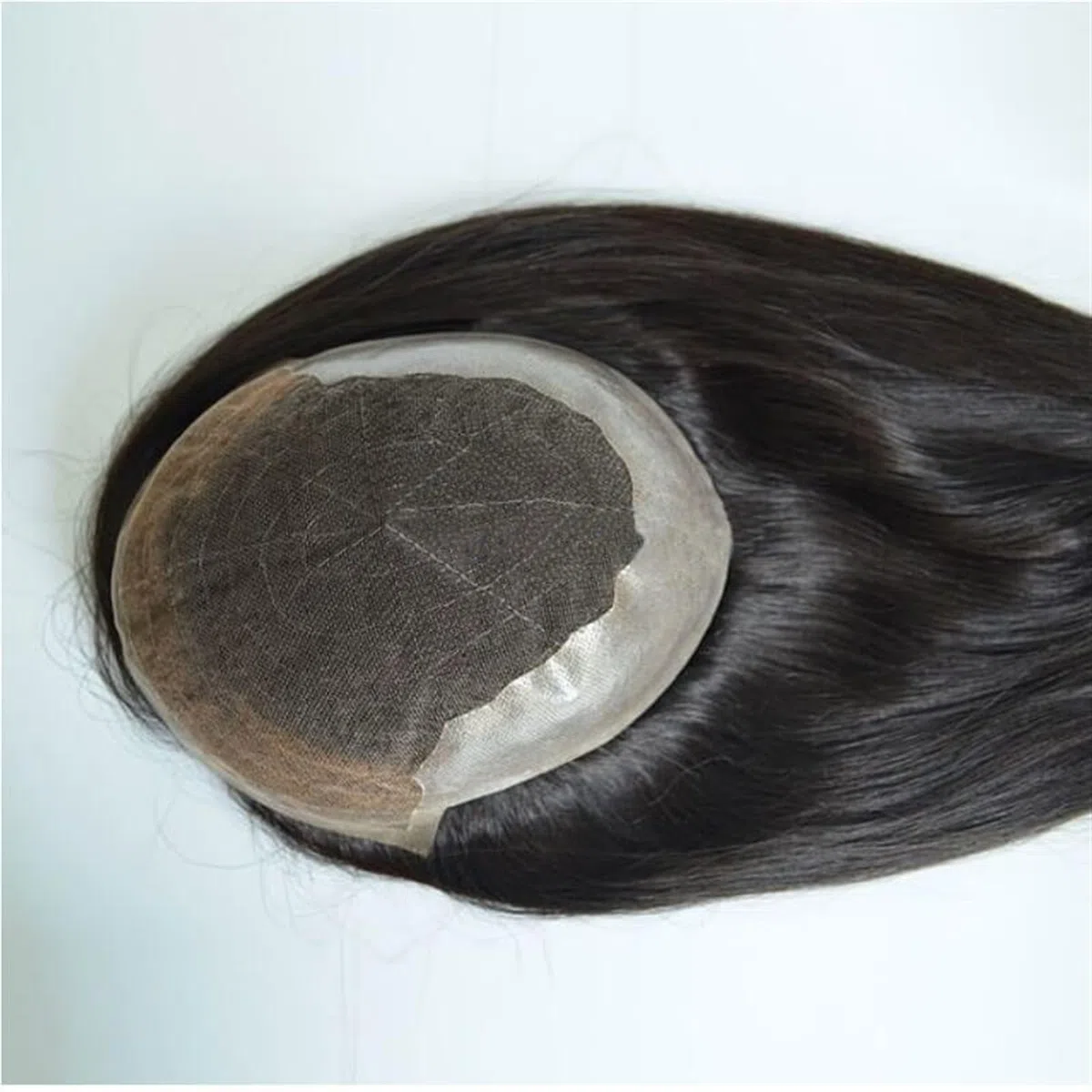 Peluca de Pelo Peluca Unidad de cabello for hombres Toupee Línea de cabello natural 12-18 "Encaje suizo transpirable con sistemas de reemplazo de cabello humano Pu for hombres con pérdida de cabello P