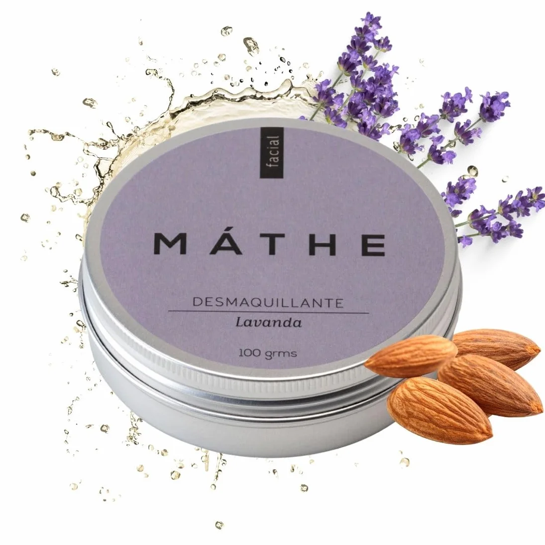 Bálsamo Desmaquillante Natural de Lavanda — Fortalece Pestañas y Elimina Maquillaje Waterproof — Piel Sensible (100 g)