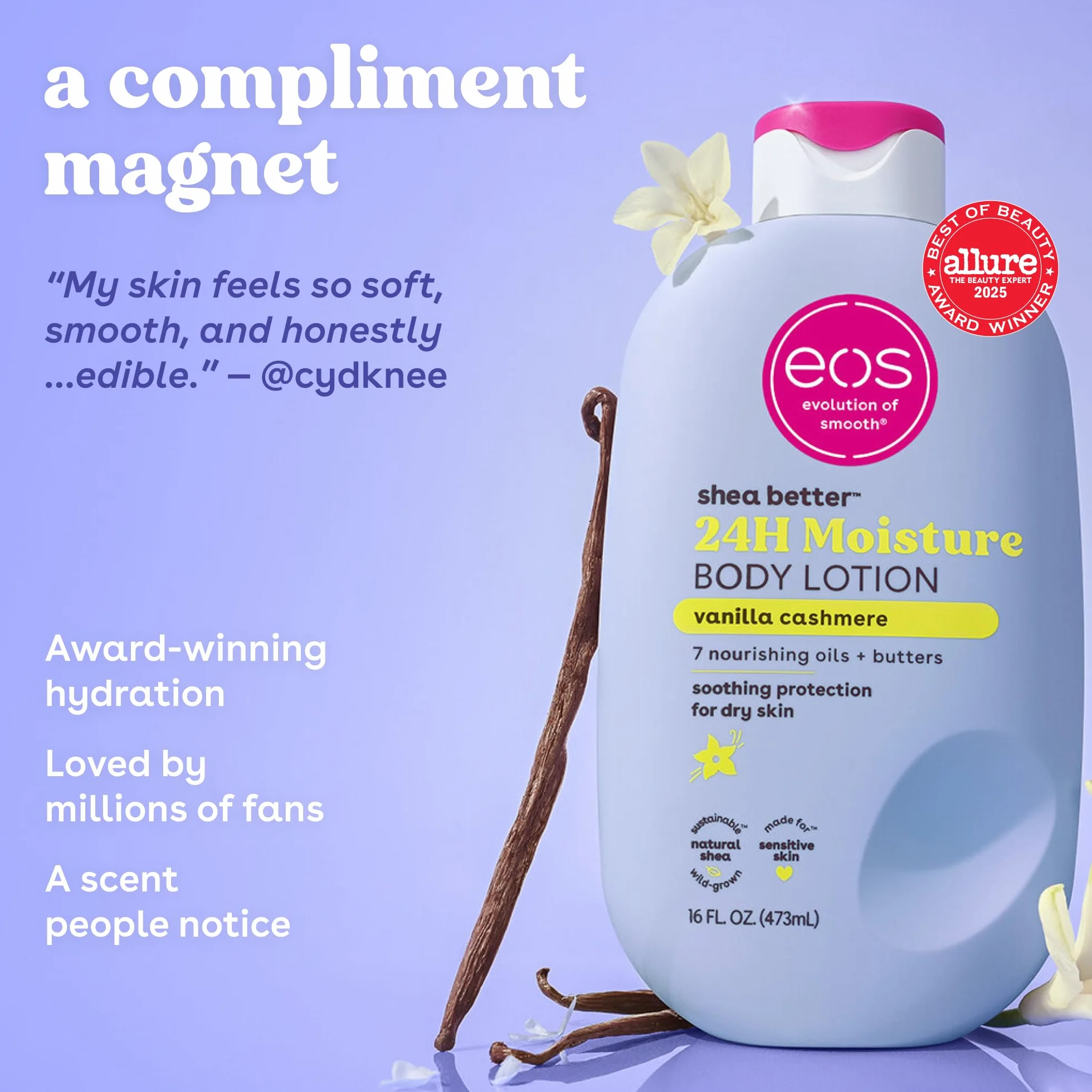 EOS Shea Better 24H Moisture Body Lotion Vanilla Cashmere