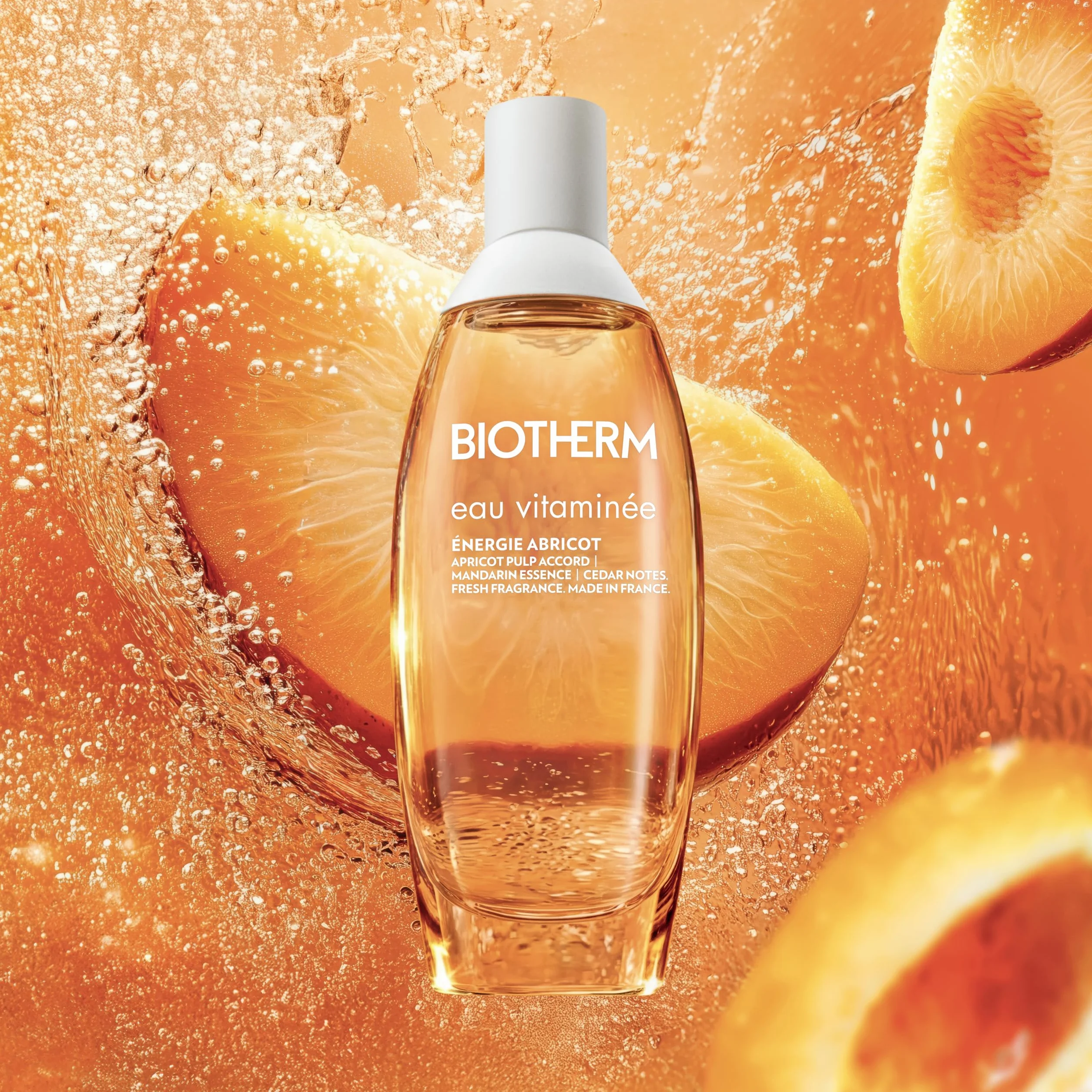 Biotherm, Eau Vitaminée Énergie Abricot, Bruma corporal perfumada afrutada, 100ml