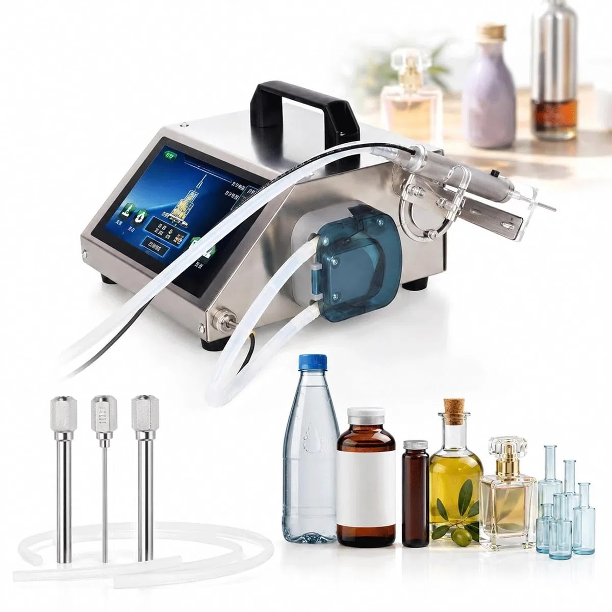 Llenadora volumétrica automática, Motor Paso a Paso para pequeños lotes de Perfume