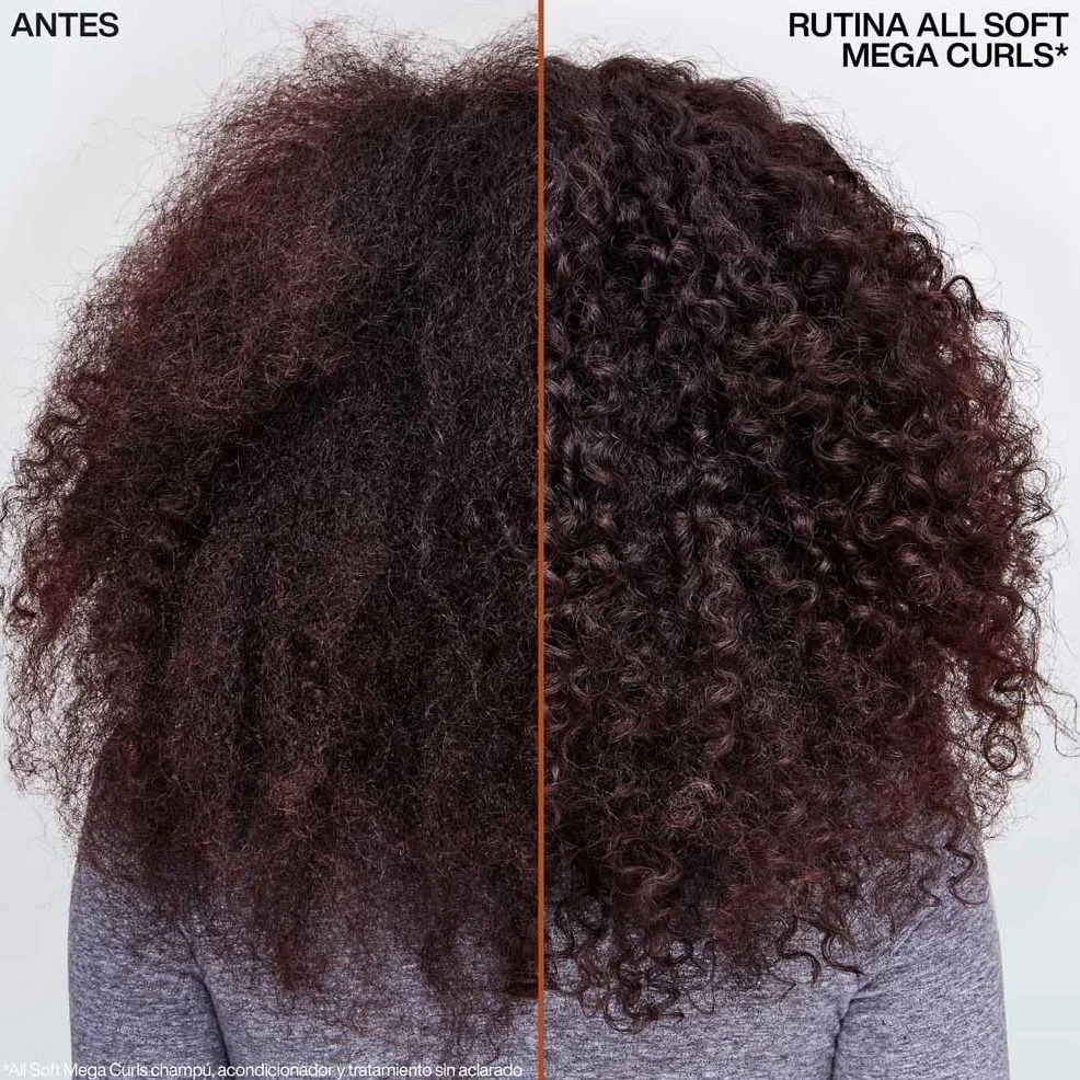 Redken All Soft Mega Curls, Tratamiento sin aclarado para cabello rizado seco y muy seco, Limpia e hidrata los rizos y ondas, Sin sulfatos ni parabenos, 150 ml