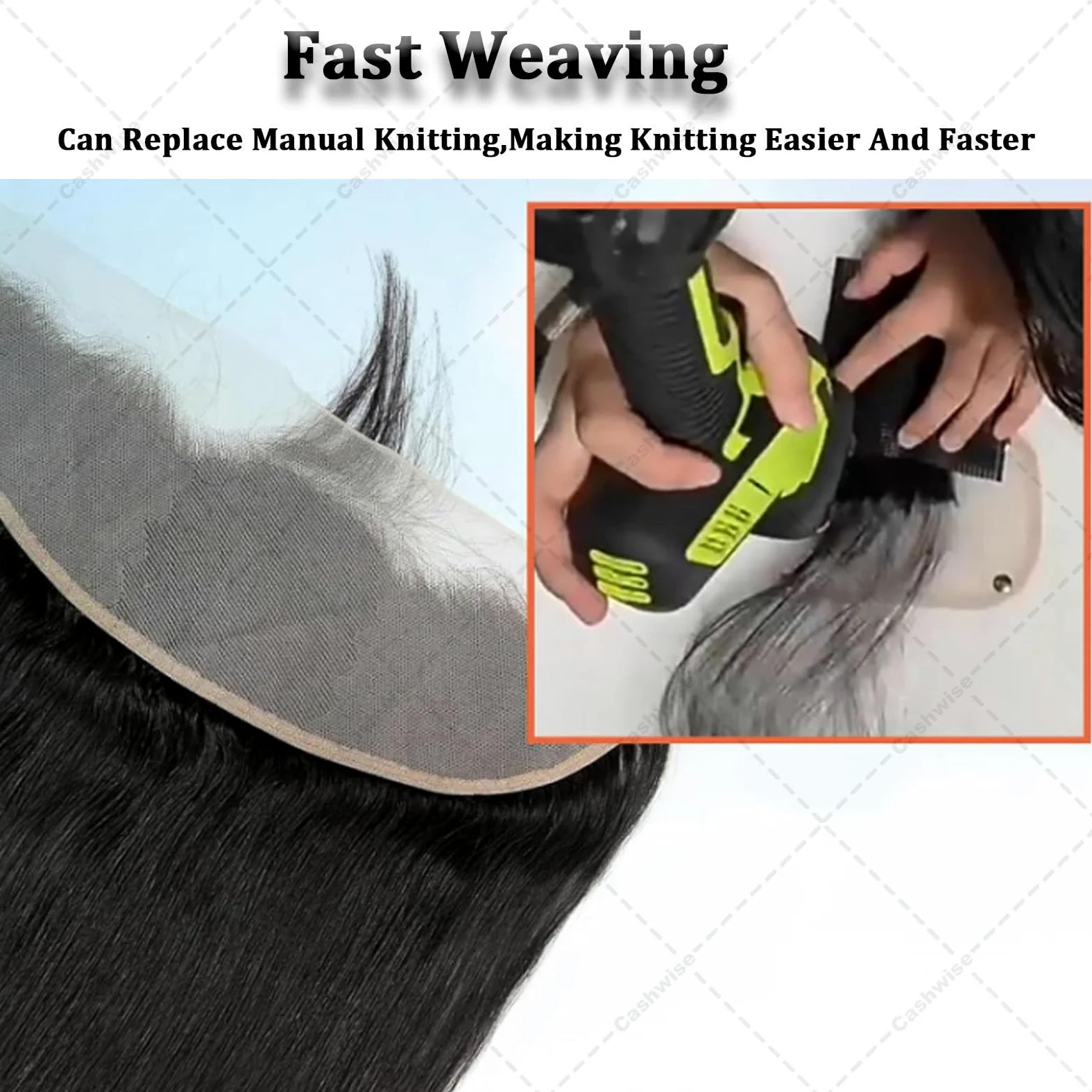 Máquina para Hacer Pelucas y trenzar, trenzadora de Mano, Herramienta para trasplantar Cabello con 2 baterías Recargables, para diseñadores Profesionales de Peinados.