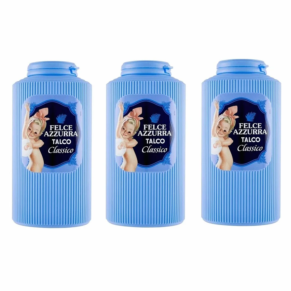 3 x Paglieri Felce Azzurra Talco Classico Cuerpo polvo Talk polvo 500 g lata (1,5kg