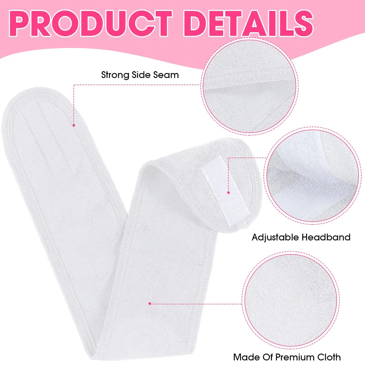 Tigeen 80 diademas de spa ajustables a granel para lavarse la cara, spa, diadema facial, diademas de maquillaje para mujer, diademas para el cuidado de la piel, bandas para el cabello para mujer, para