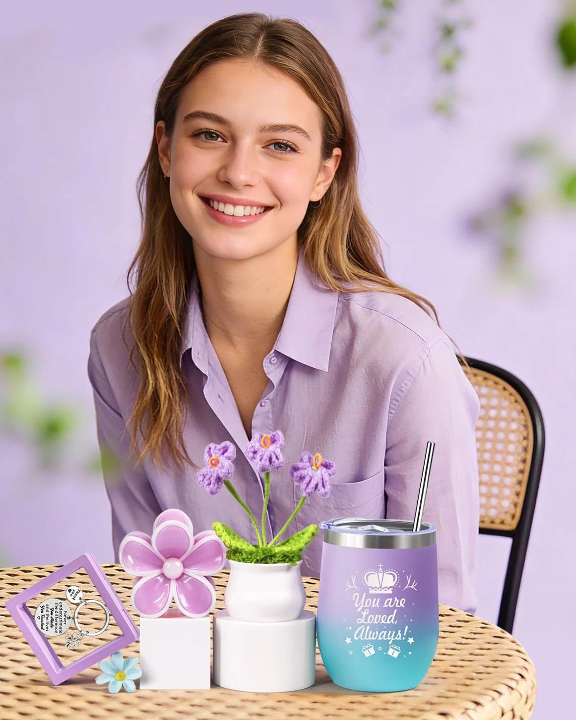 LIVEHITOP Regalo Mujer, Regalos Originales para Mujer, Amigas Madre Hermana Esposa 7PCS Regalo Set Incluye Taza Termica Cumpleaños, San Valentín, Día de la Madre, Navidad