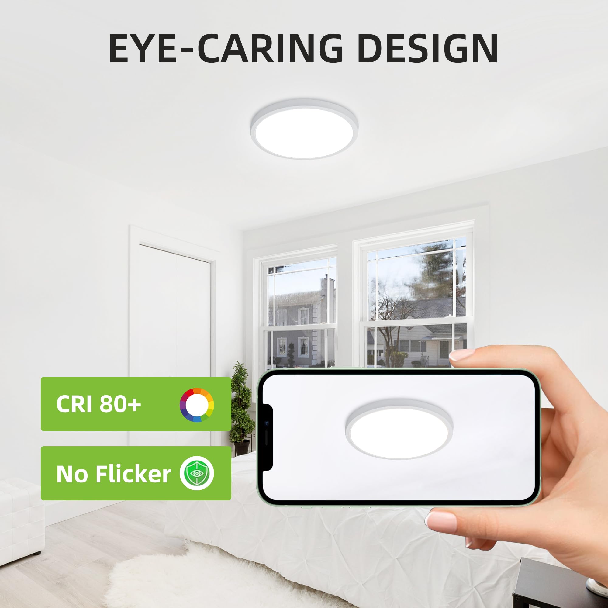 12-Inch Selectable CCT Round LED Flush Mount Light
