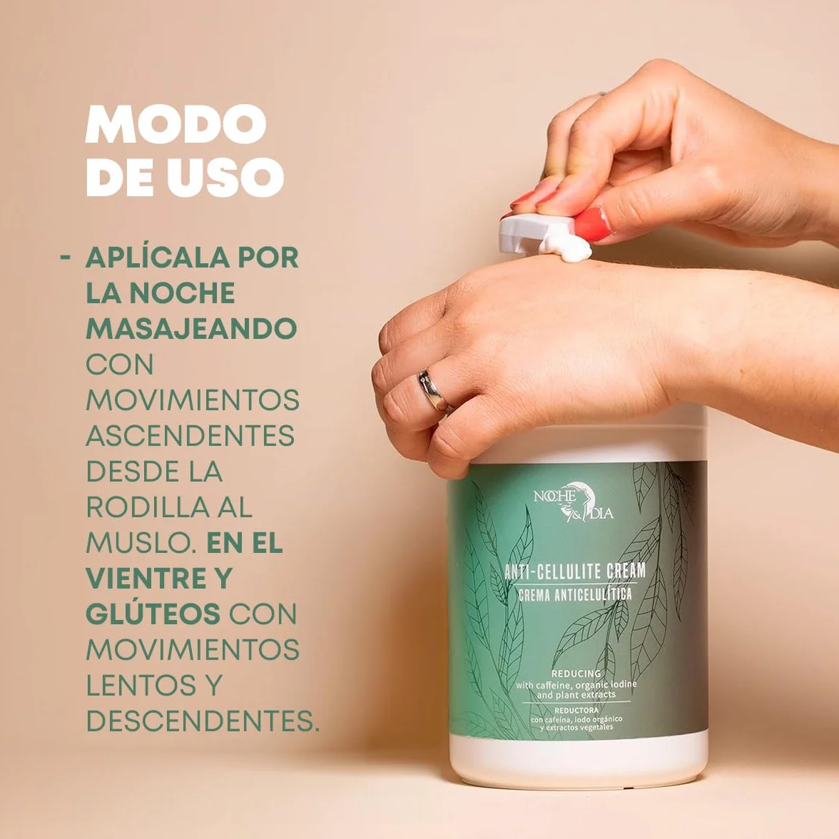 Noche y Día - Crema Anticelulitis y Reductora - 1000 ml - Mejora el Efecto de Piel de Naranja - Combate la Celulitis - Suaviza e Hidrata