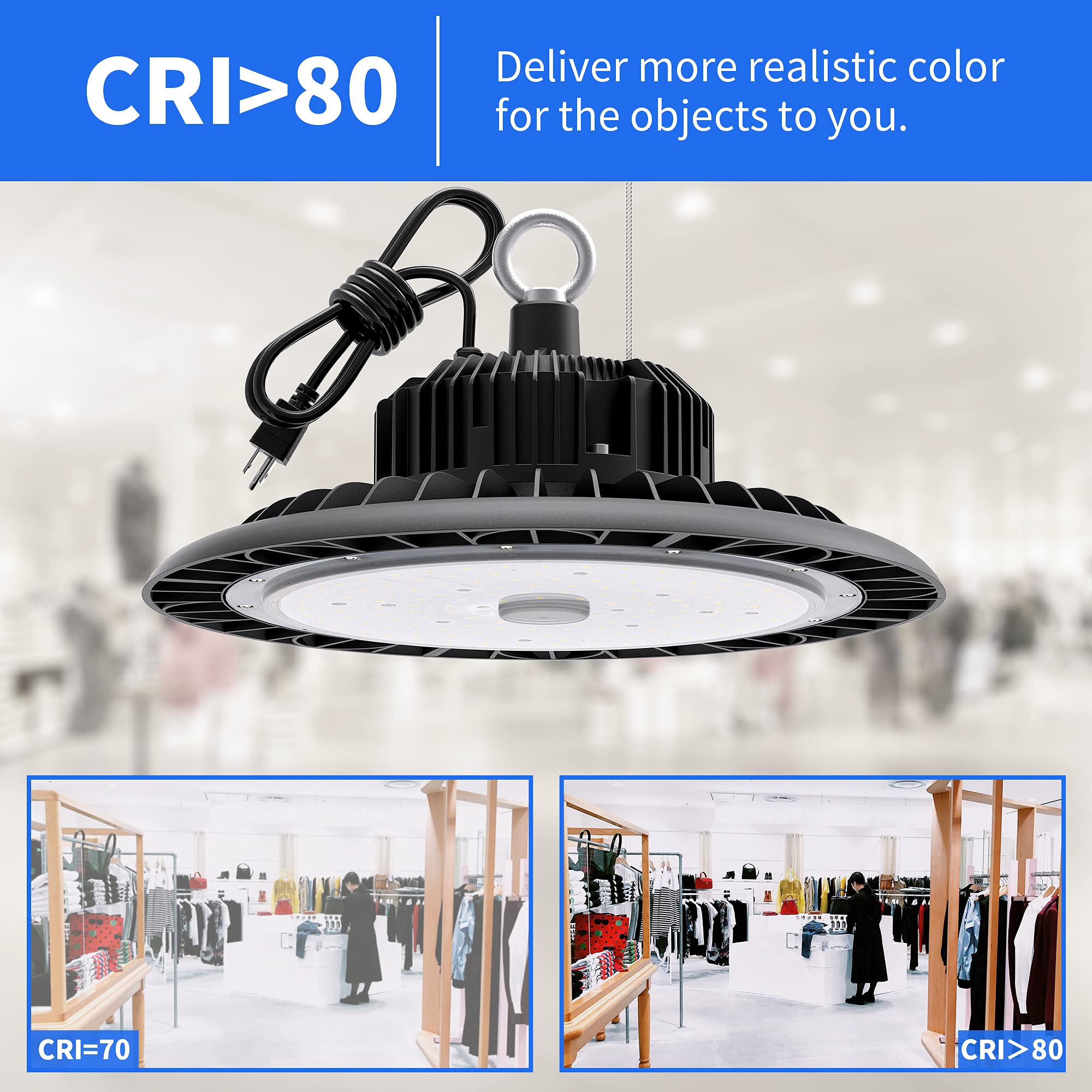 150W Industrial LED High Bay, 21000 Lumens, 5000K, IP65 Rated