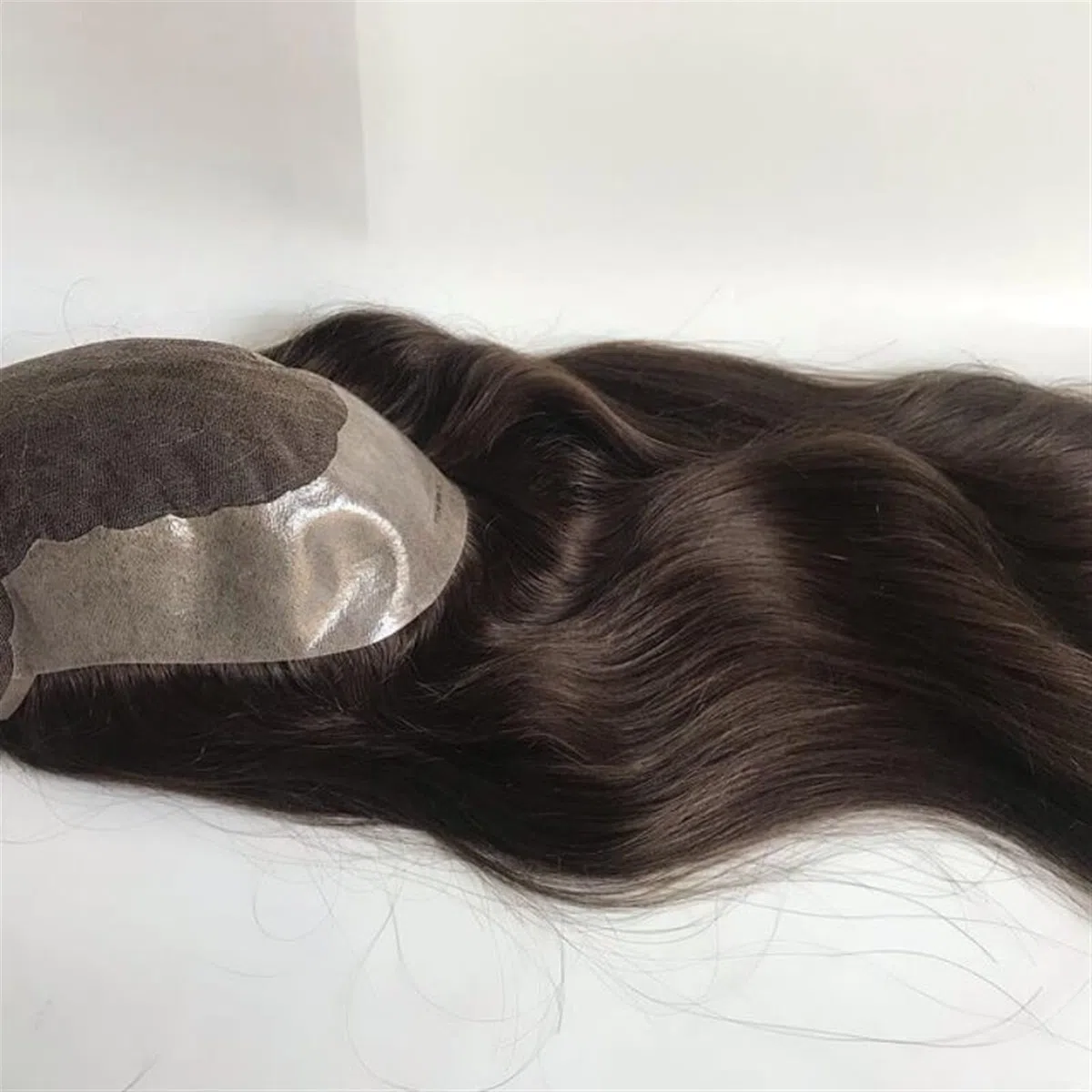 Peluca de Pelo Peluca Unidad de cabello for hombres Toupee Línea de cabello natural 12-18 "Encaje suizo transpirable con sistemas de reemplazo de cabello humano Pu for hombres con pérdida de cabello P