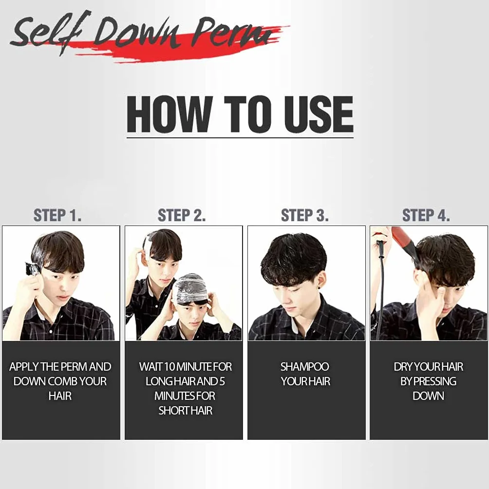 DASHU Perm Premium Fast Down Perm for Men 30oz - Instant Down Perm, Shine & Elasticity