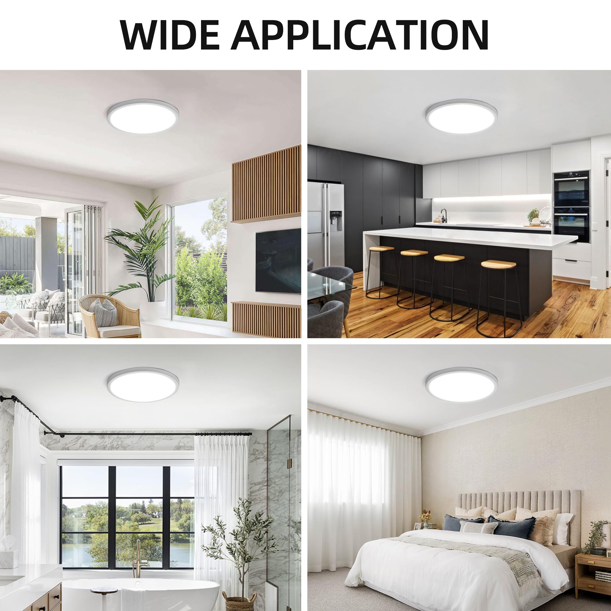 12-Inch Selectable CCT Round LED Flush Mount Light