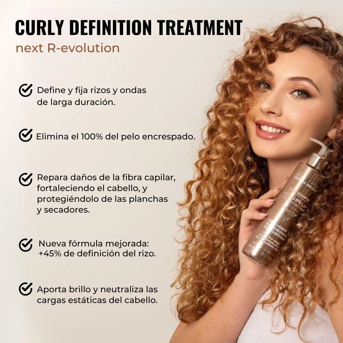 abril et nature - Sérum profesional para cabello rizado y ondulado Curly Definition - Fija y define los rizos con resultados de larga duración - Repara los daños y recupera la hidratación - 100ml