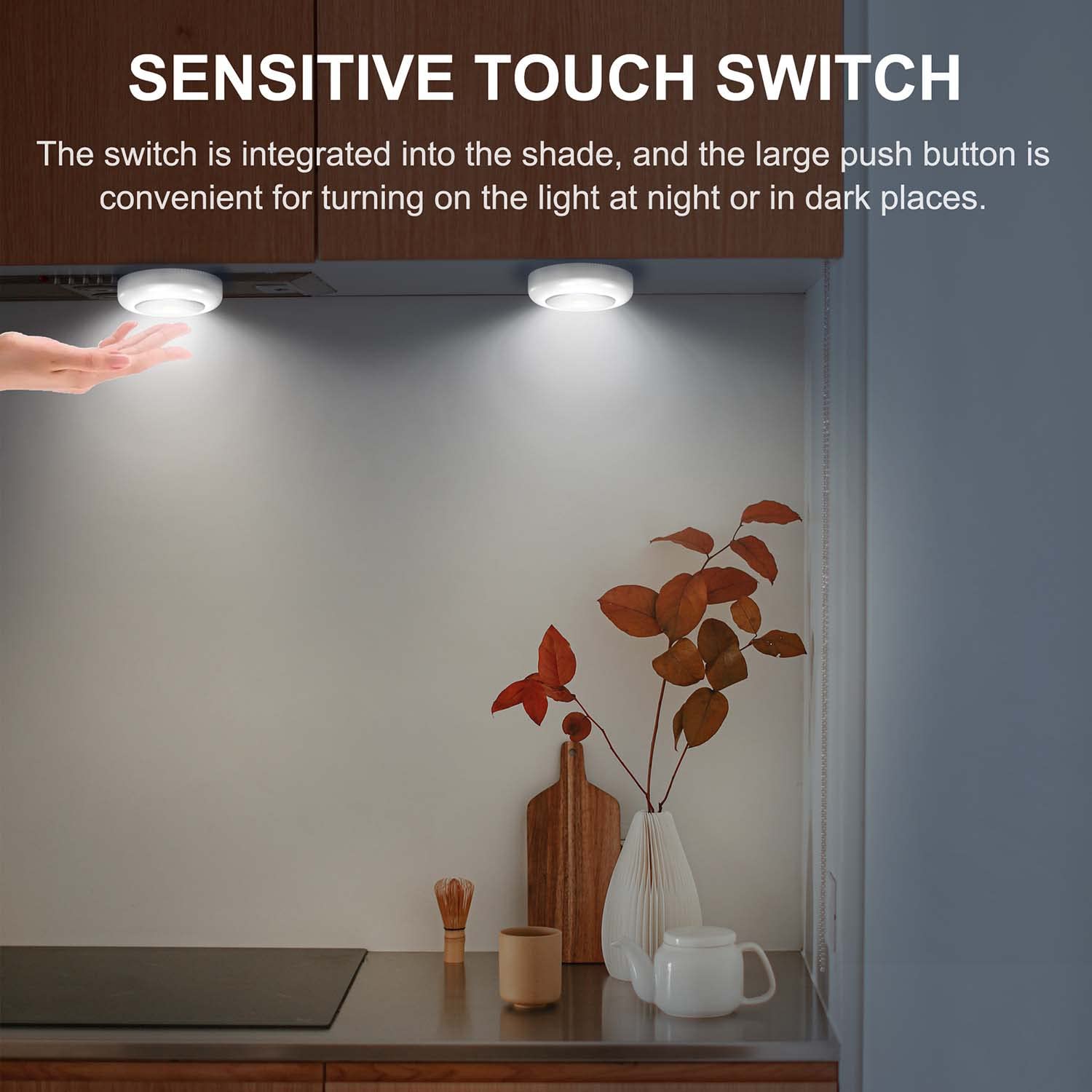 Portable Touch LED Puck Lights for Versatile Spaces