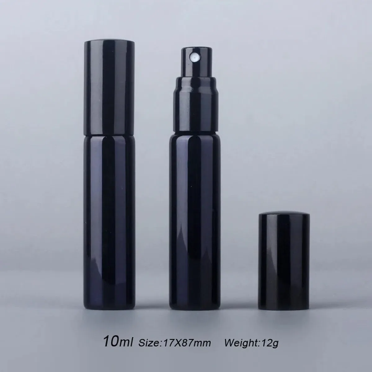 Botella de Perfume Recargable de Vidrio UV portátil, 100 unids/Lote, atomizador de 10ML, Botellas de Muestra, Envase Cosmético Vacío
