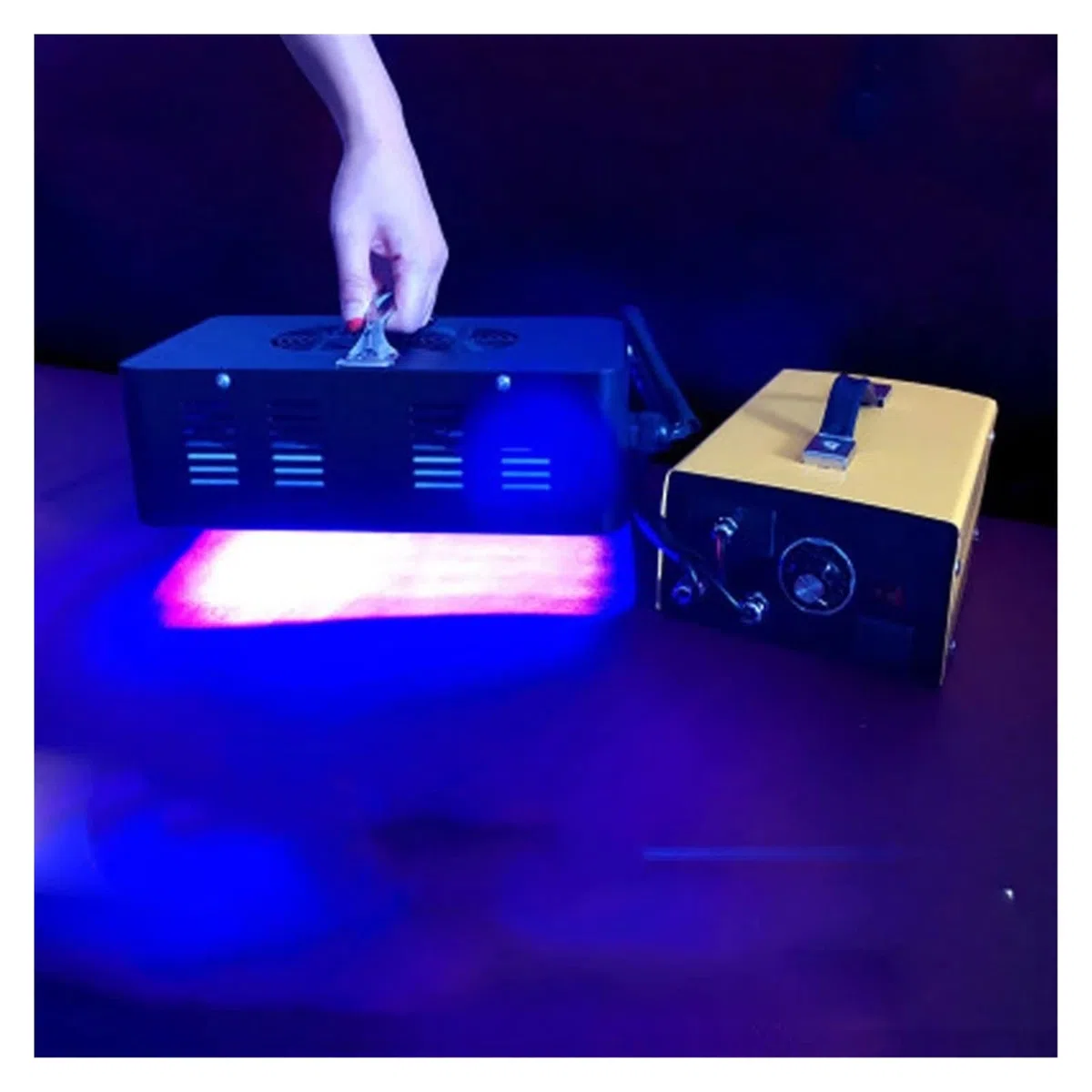 Lámpara de uñas de Gel UV Lámpara de curado UV LED Ajustable, 395nm, 365nm, Alta Intensidad, 8000W, lámpara, Tinta, Pegamento, Barniz, Pintura, Pantalla Seda, Impresora 3D(385nm)