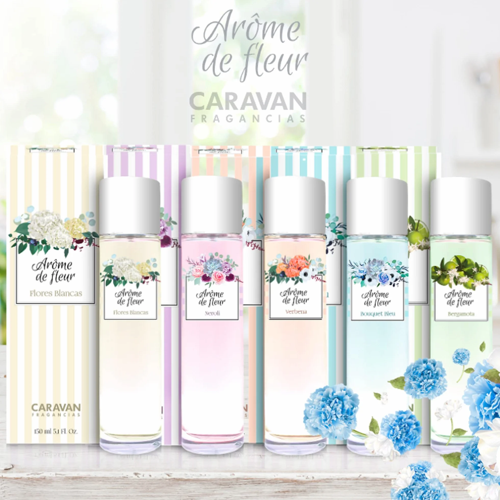 Caravan, Set de 2 frascos 150 ml, arome de fleur bergamota