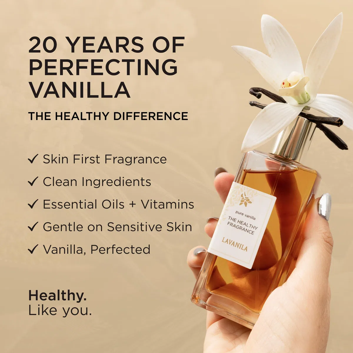 Lavanila Perfume de vainilla y coco para mujer, 1.7 onzas líquidas | Perfume Clean Vanilla de larga duración para mujer con vainilla de Madagascar - Fragancia natural, fragancias para mujer
