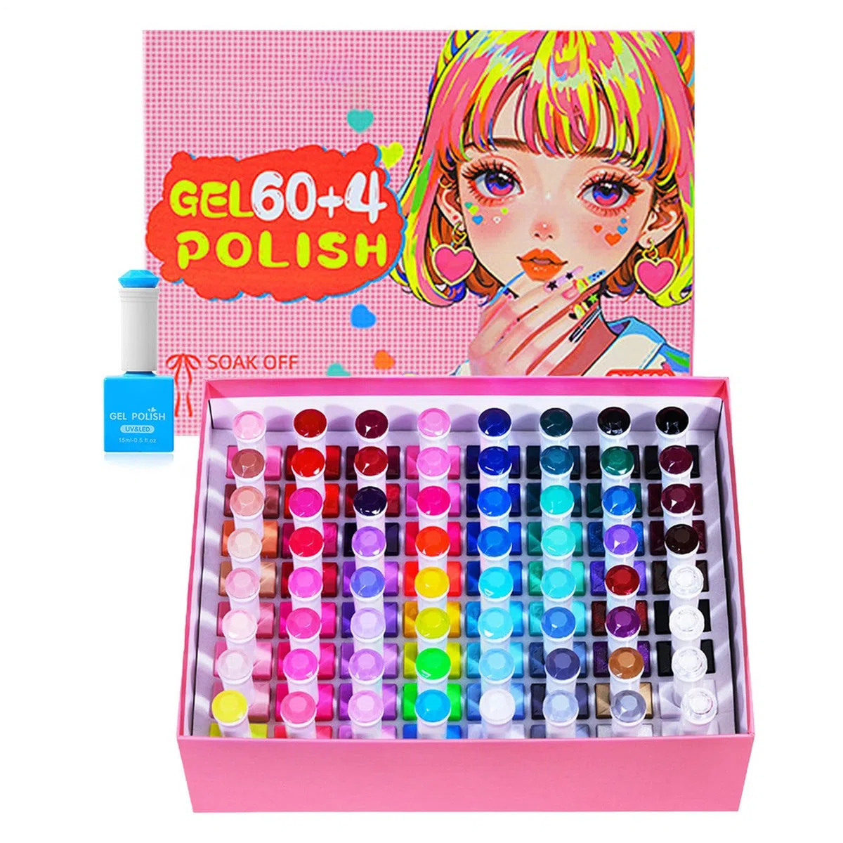 Juego De Esmalte De Uñas En Gel Secado Rápido 60 Colores Duradero