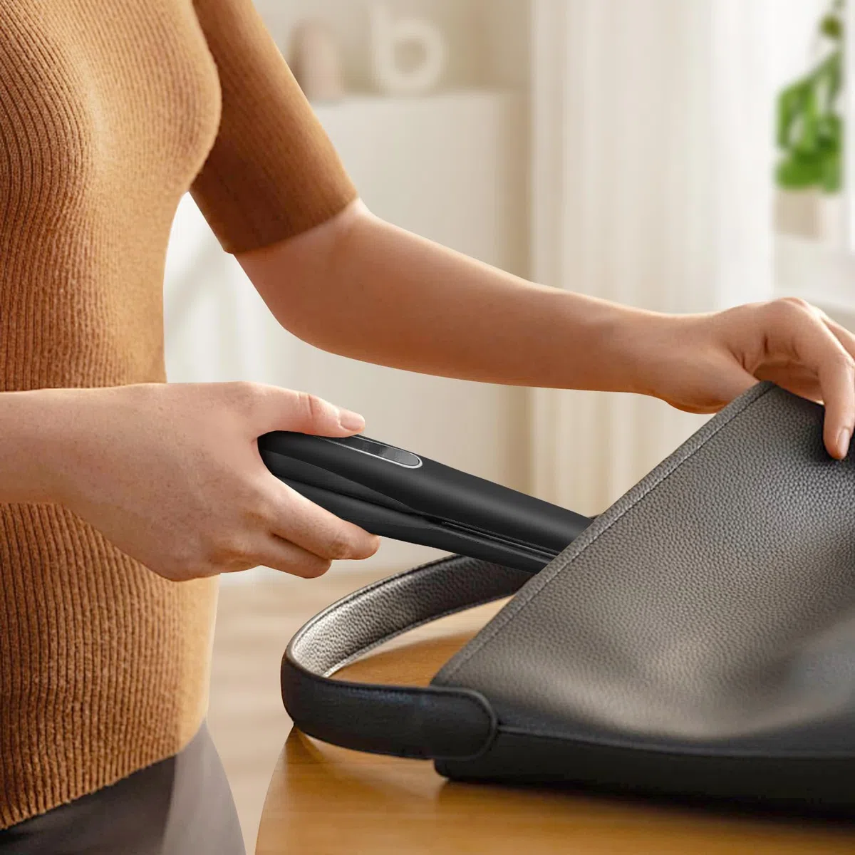 US-NEW Black Plancha para el pelo y Rizador Inalámbrico