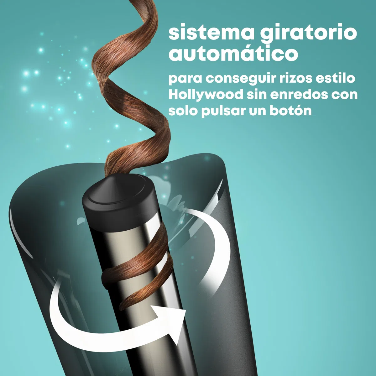 REVAMP iGen Hollywood Curl Rizador de Pelo Inalámbrico - Automático | Estilizador Rotativo, Barril Iónico de Cerámica, Ondulador, Rizos Definidos, Ondas de Playa