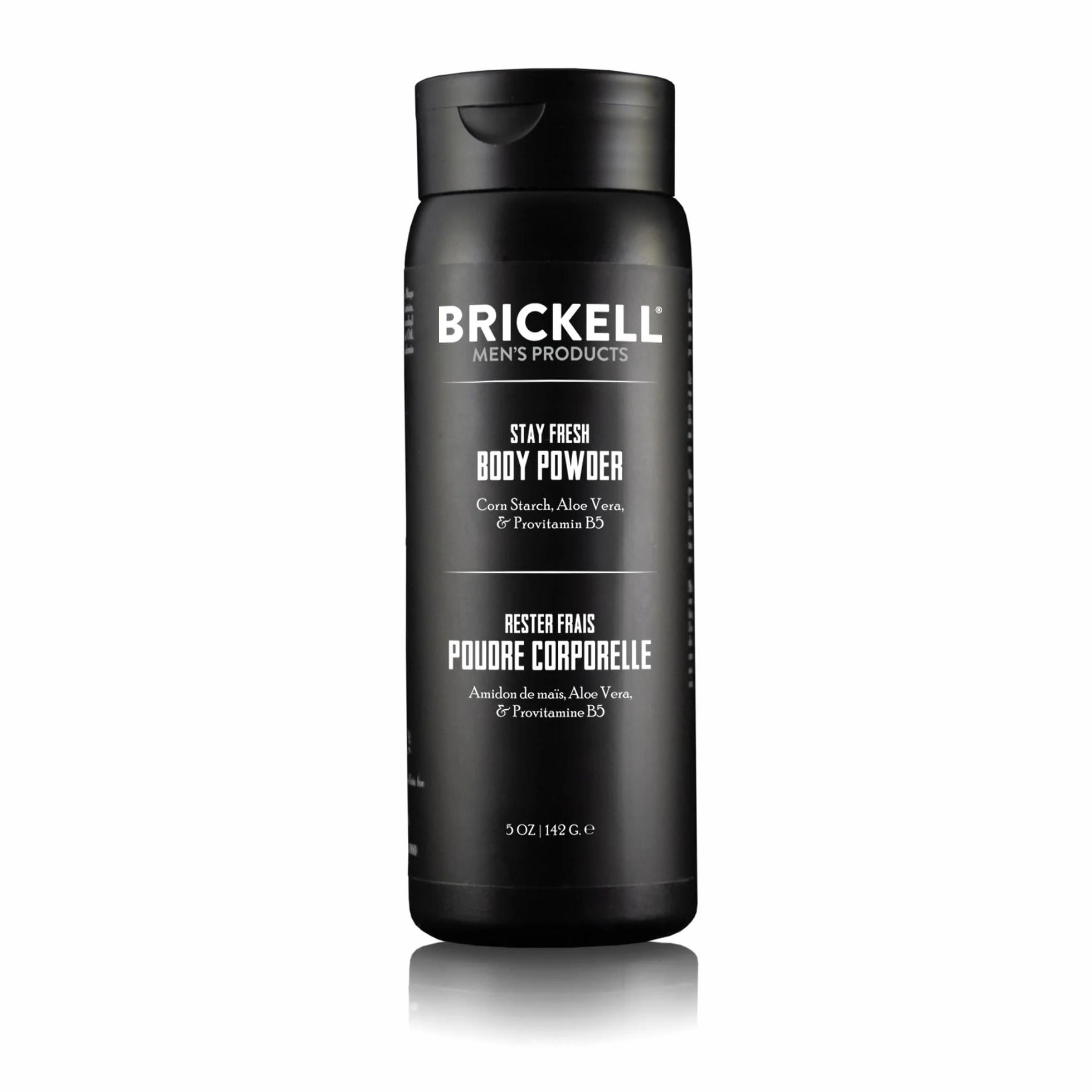 Los productos Brickell para hombres Stay Fresh Body Powder para hombres, naturales y orgánicos libres de talco, absorben el sudor, mantienen la piel seca (Sin perfume, 142 g)