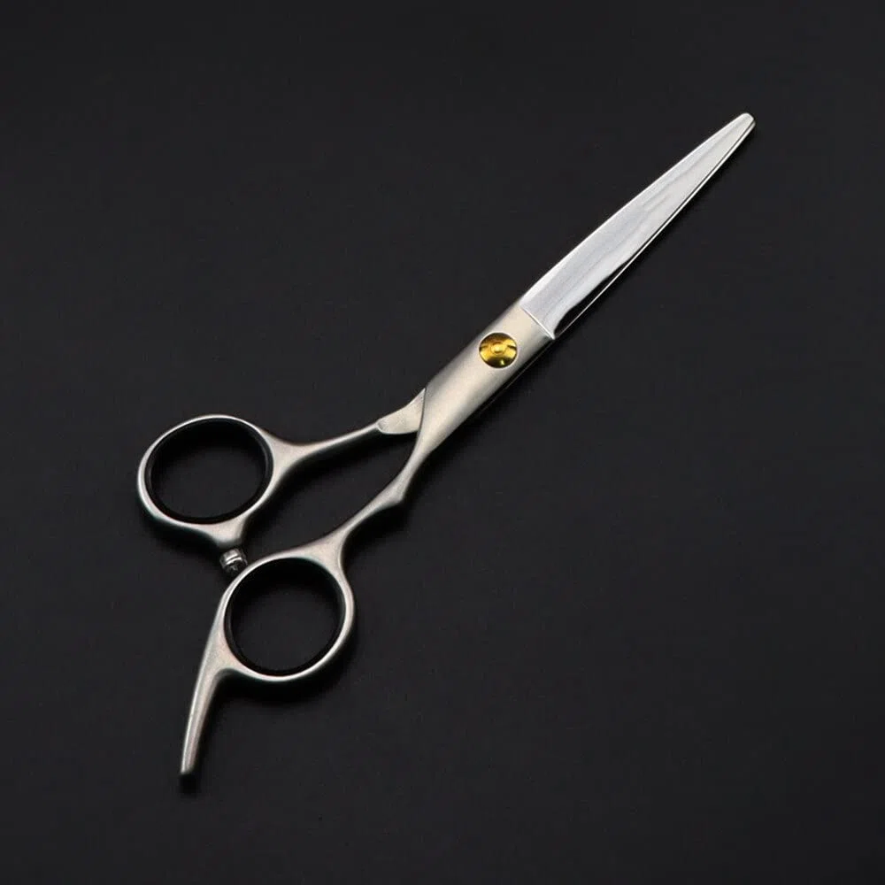 Tijeras Profesionales para Cortar el Cabello, 15 cm, Fabricadas en Acero japonés 440c, Acabado Mate. Tijeras para entresacar el Cabello. Set de peluquería para barberos.