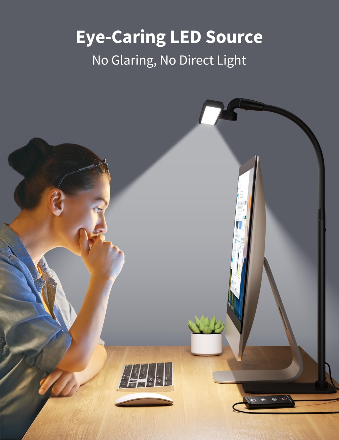 Architect LED Desk Lamp with Adjustable Gooseneck and Dimmable Settings