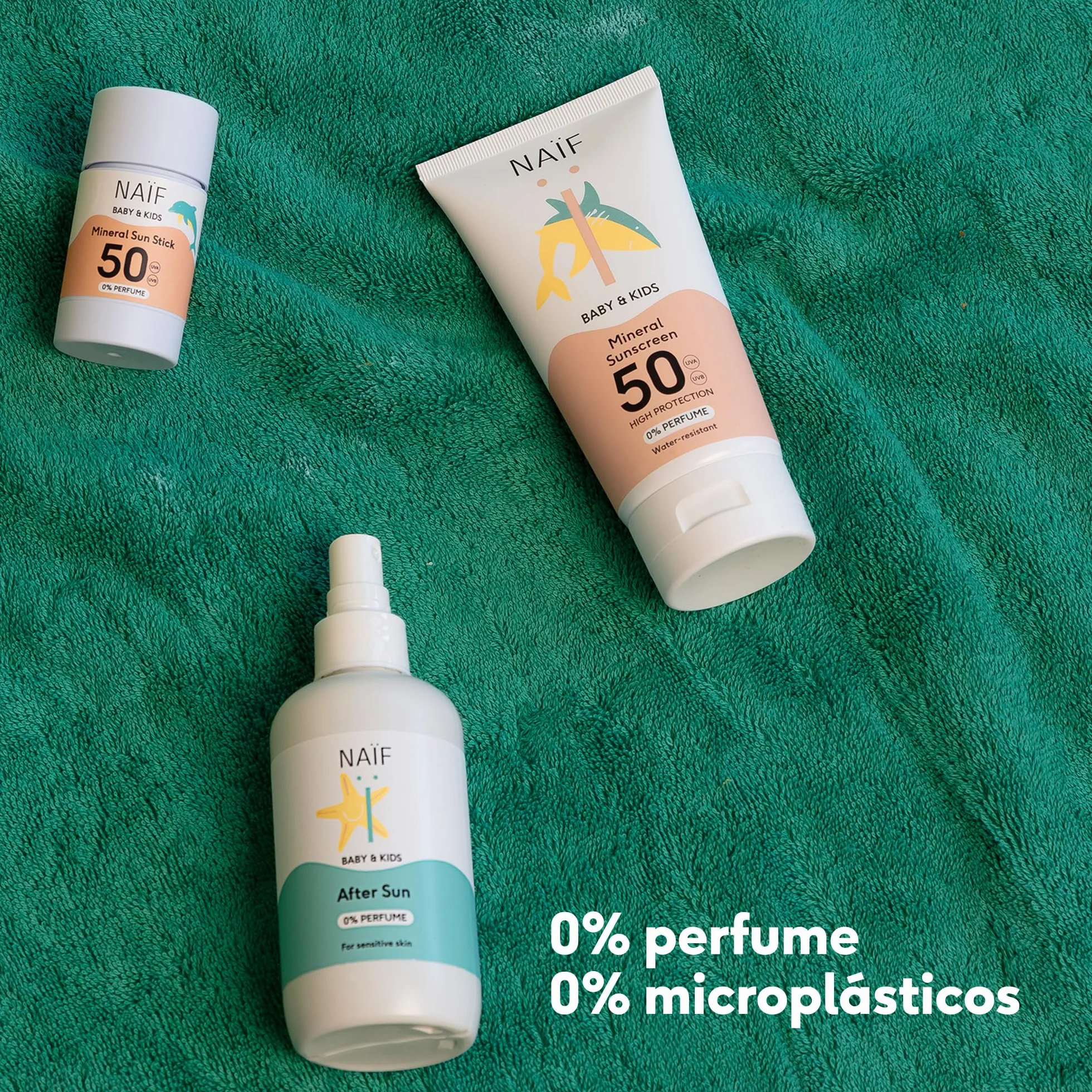 Naïf - Spray refrescante aftersun - para bebé y niño - 0% perfume - Calma y refresca la piel - Sin microplásticos, aceites minerales ni siliconas - Dermatológicamente probado - Vegano - 175 ml