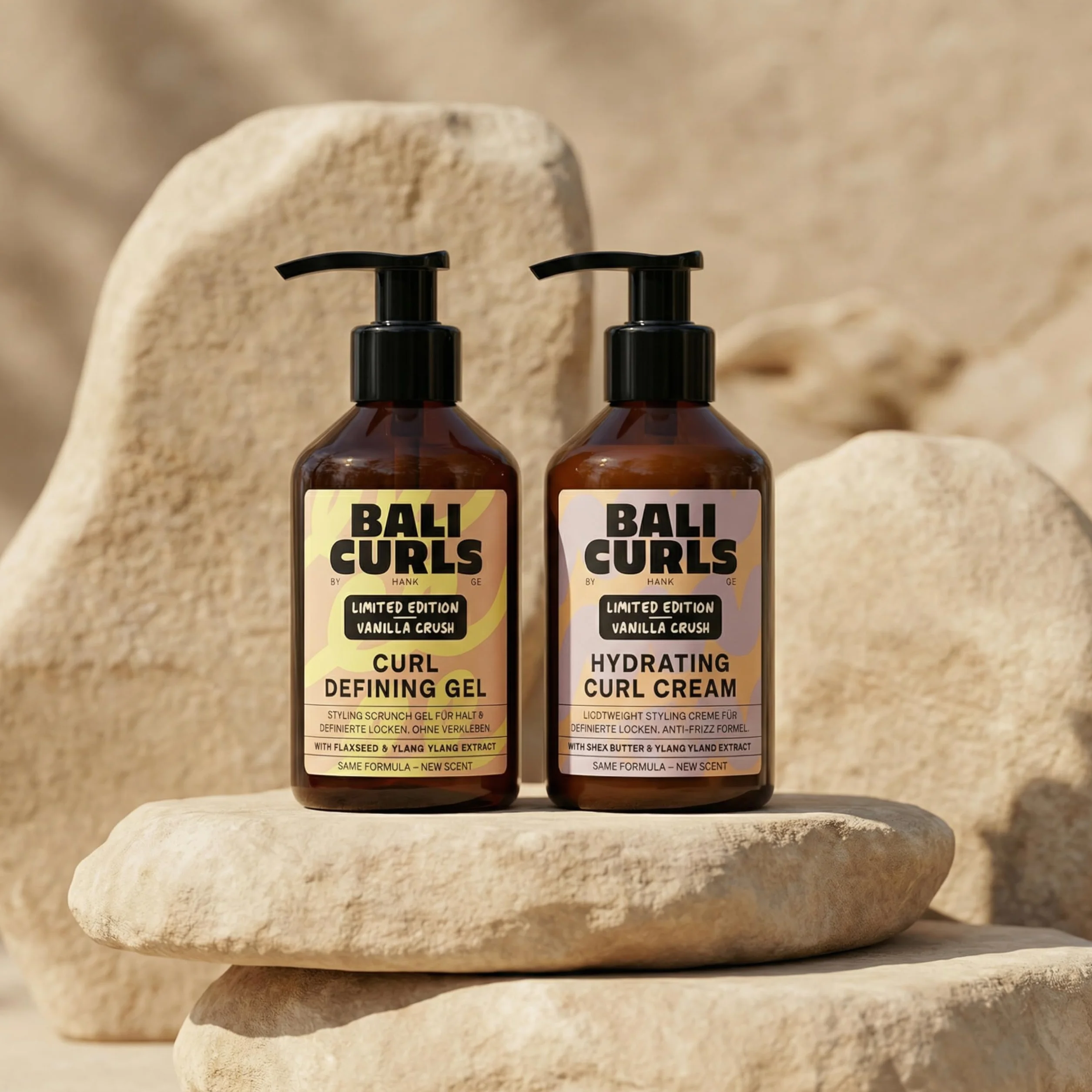 Bali CURLS Kit Limitado para Definir Rizos – Crema hidratante para rizos y Gel definidor de rizos (150 ml cada uno) – Para cabello suave y definido – Hidratación, definición y fijación sin pegajosidad