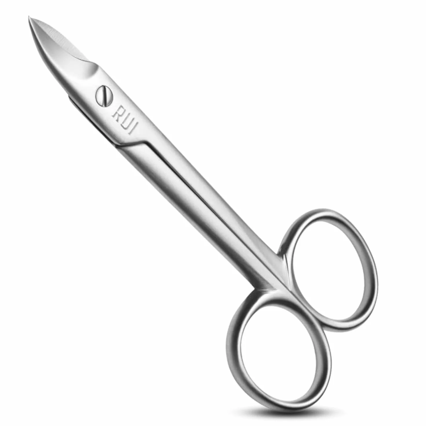 Rui Smiths Tijeras profesionales para uñas | Cortador de pedicura de acero inoxidable con bordes de corte microserrados, antideslizantes y asas largas para uñas duras, fabricado en Solingen, Alemania