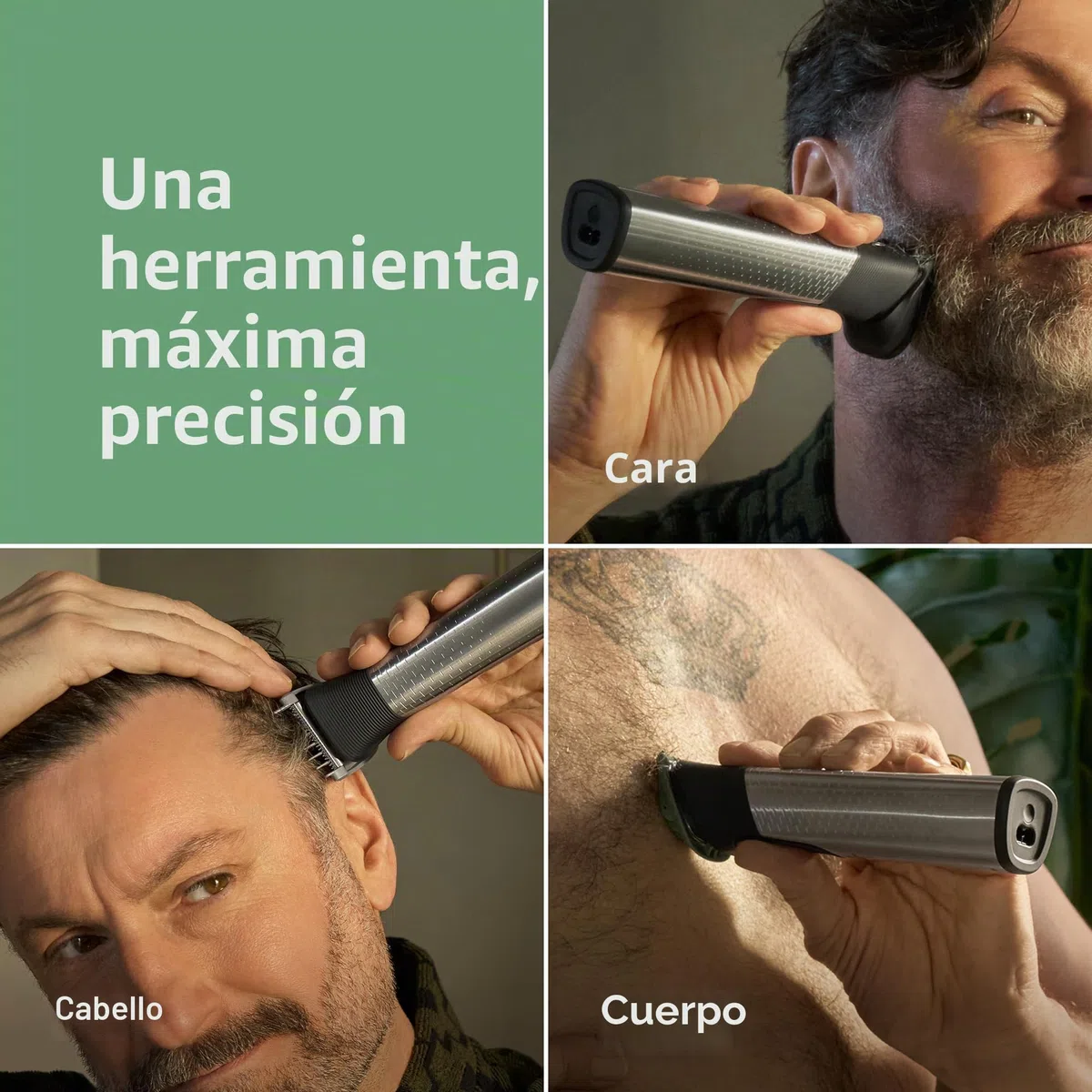 Philips Norelco All-in-One 9000 - Recortadora 28 en 1, para cara, cabello y
