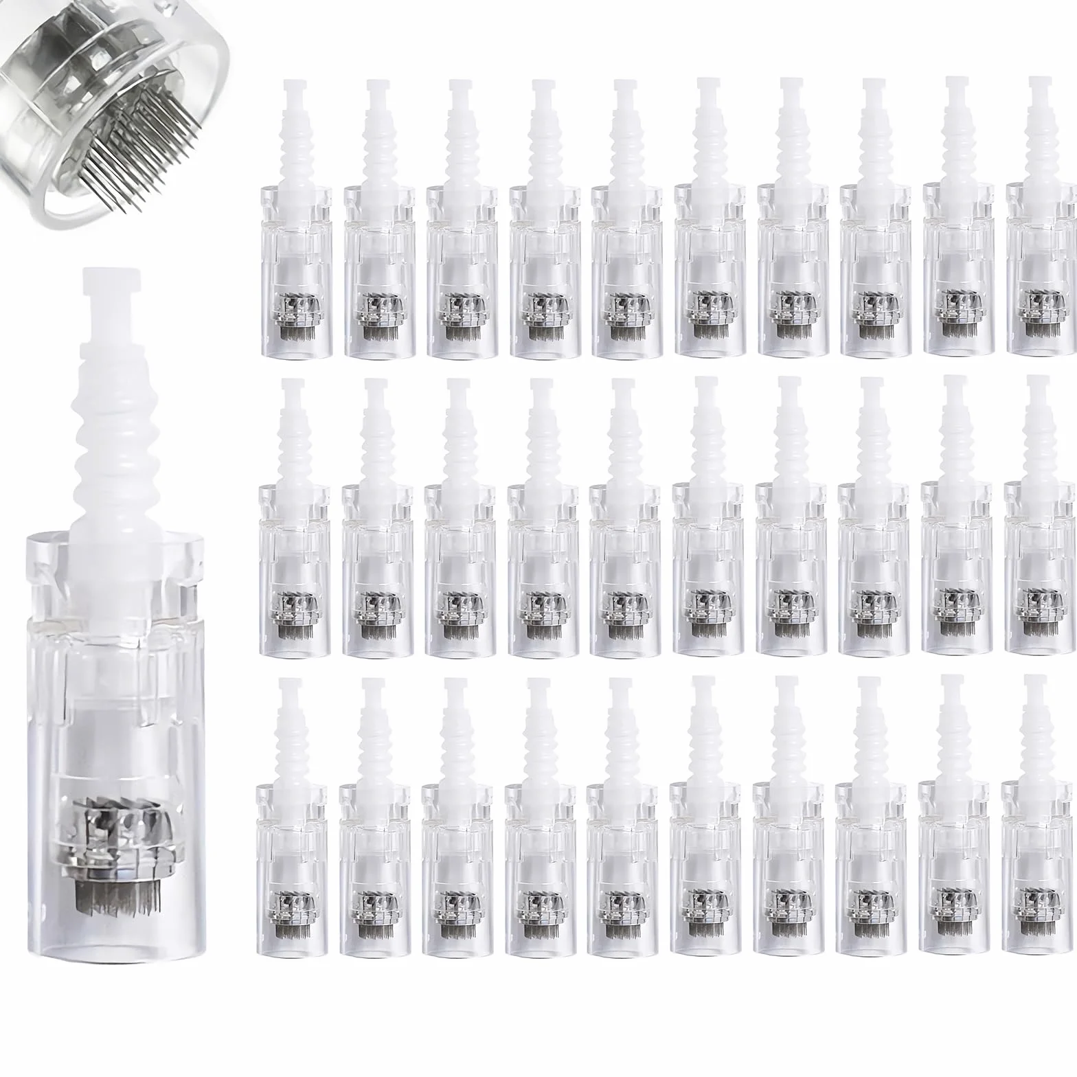 30 Pcs de Cartuchos de Repuesto de 36 Pin para Pluma de Microneedling Dr.pen Modelo M7/M5/N2/E30, Consejos de Micropunción Desechables Auténticos, Accesorio para Pluma Microneedle(36 Pin, 30Pcs)