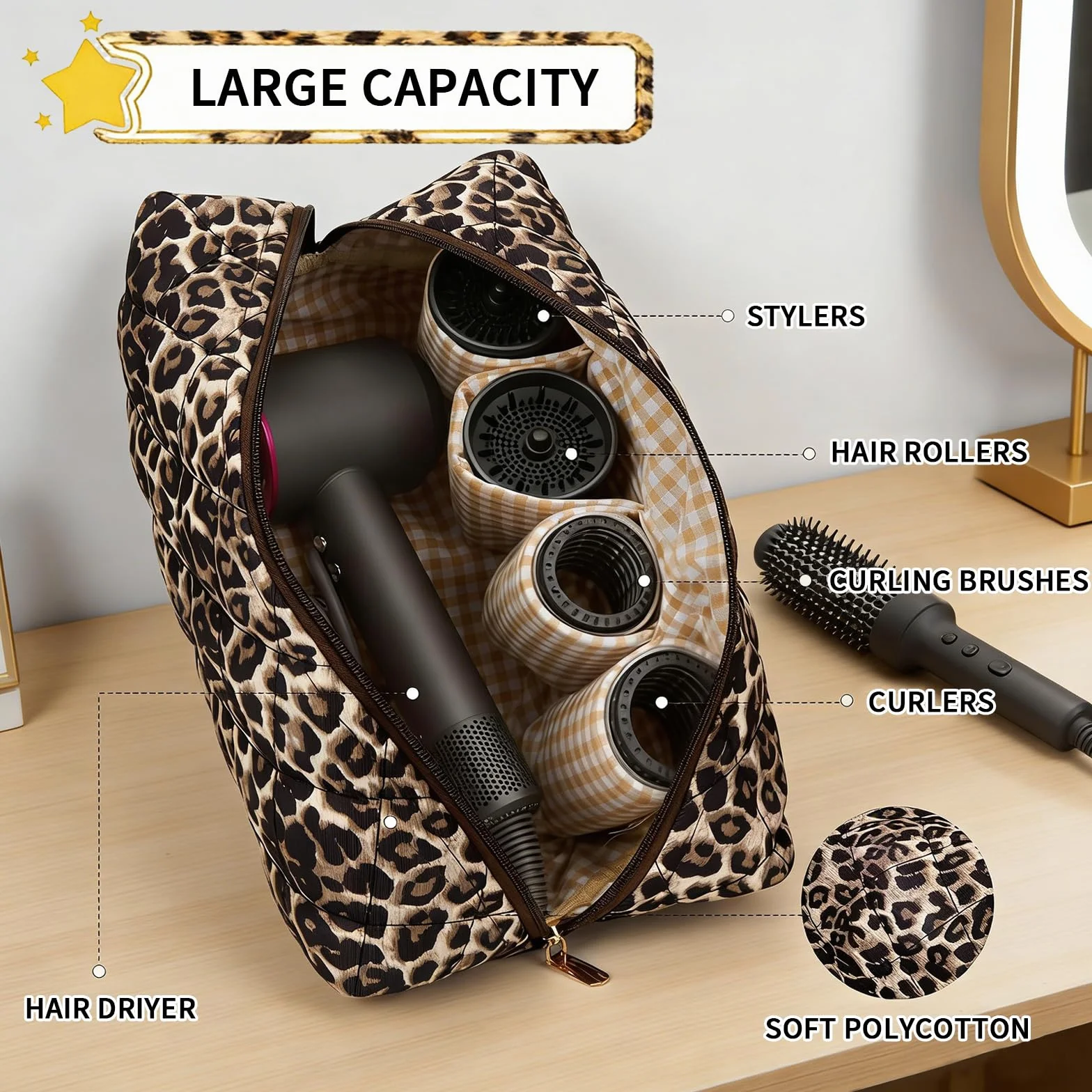 Bolsa de Viaje para Airwrap, Bolsa de Almacenamiento Compatible con Herramientas de Estilismo Para el Cabello Flexstyle