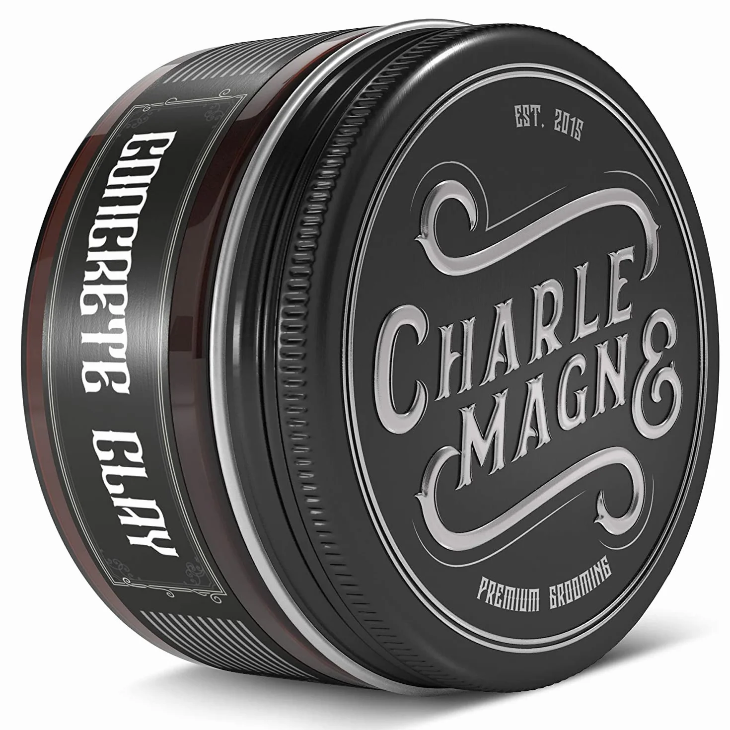Charlemagne Hair Clay Pomade - 100 ml - Crema moldeadora mate y arcilla moldeadora para hombre - Producto para el peinado del cabello soluble en agua