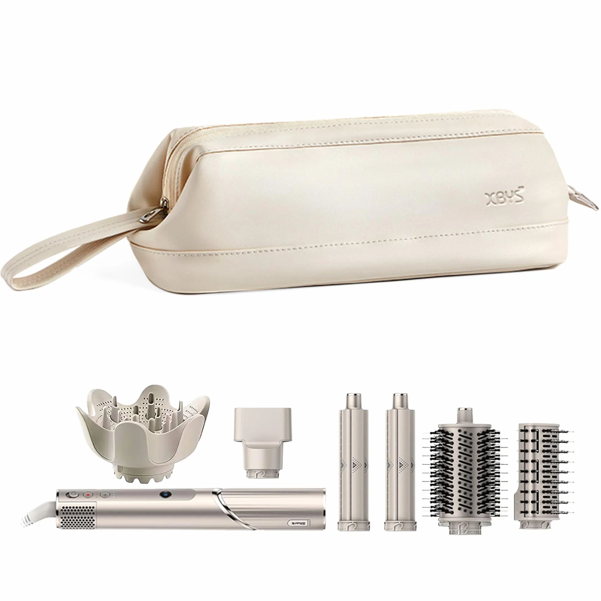 Bolsa de Almacenamiento de Viaje para Secador de Pelo Dyson Airwrap/Shark Flexstyle Complete Styler y Accesorios, Estuche de Viaje Portátil, Funda Plancha Pelo de Transporte (Blanco, Capa única)