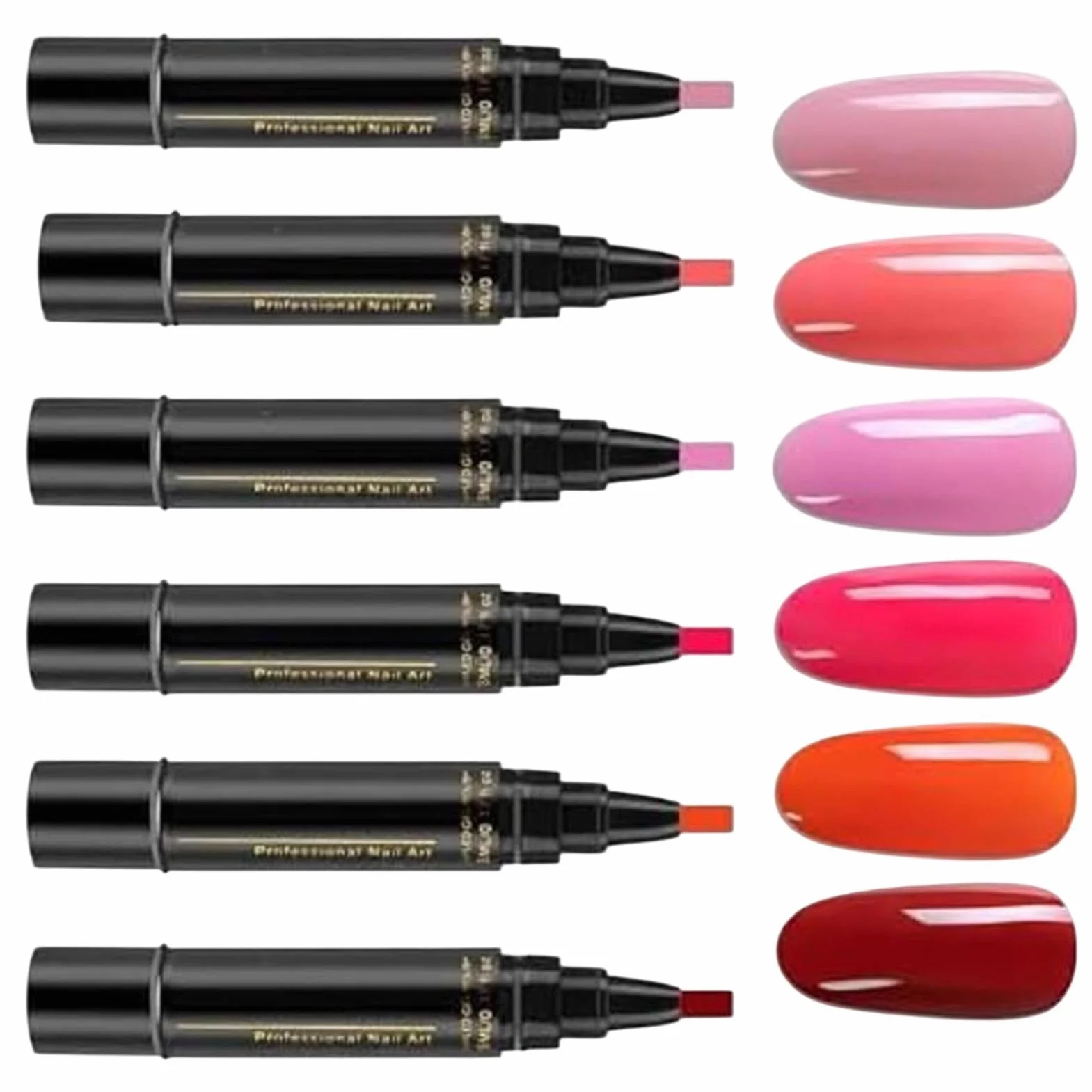 Esmalte De Uñas En Rotulador, 6 Colores De Rotulador Uñas Secado Rapido, Capacidad Extra Grande, 8 Ml/vial, Kit Manicura DIY Para Salones De Casa, Práctica De Uñas, Adecuado Para Adultos Y Niños