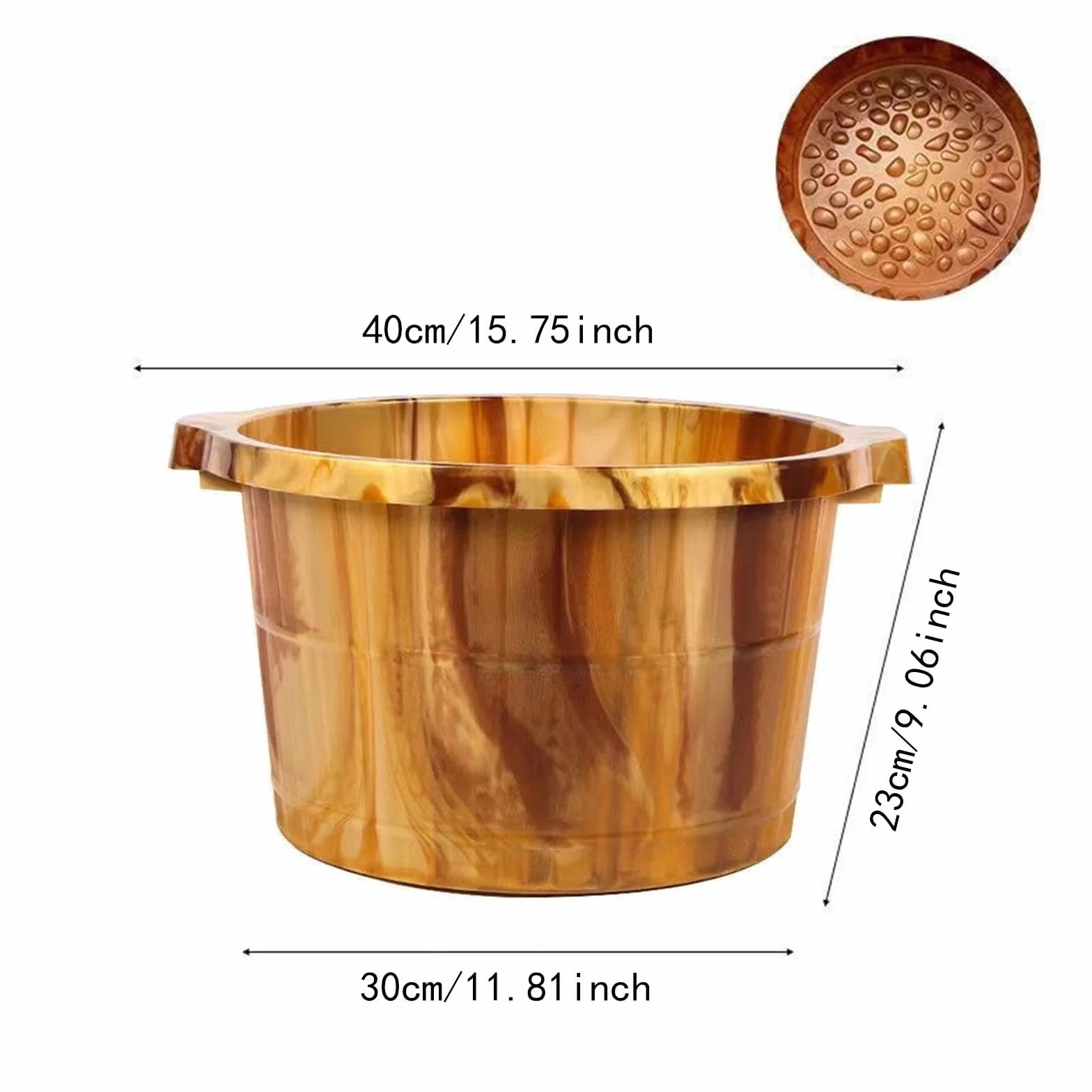 perfeclan Cubo para baño de pies, resistente, para pedicura, spa, práctico, para remojo de pies.