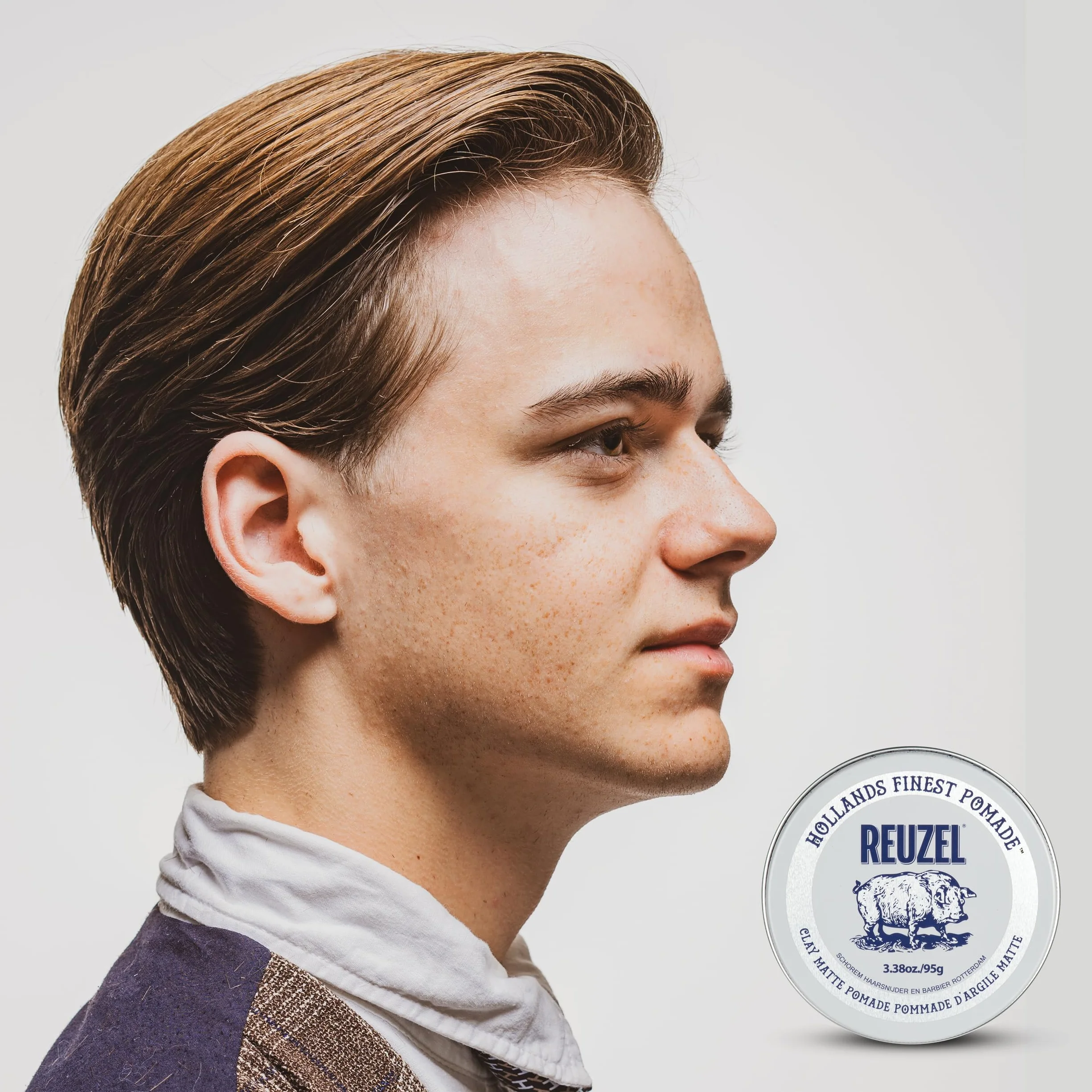 Reuzel 2026 Road Trip, Matte Clay Pomade, No Shine with Medium Hold for a Natural Style and Finish, 95g + Free Travel Size 35g