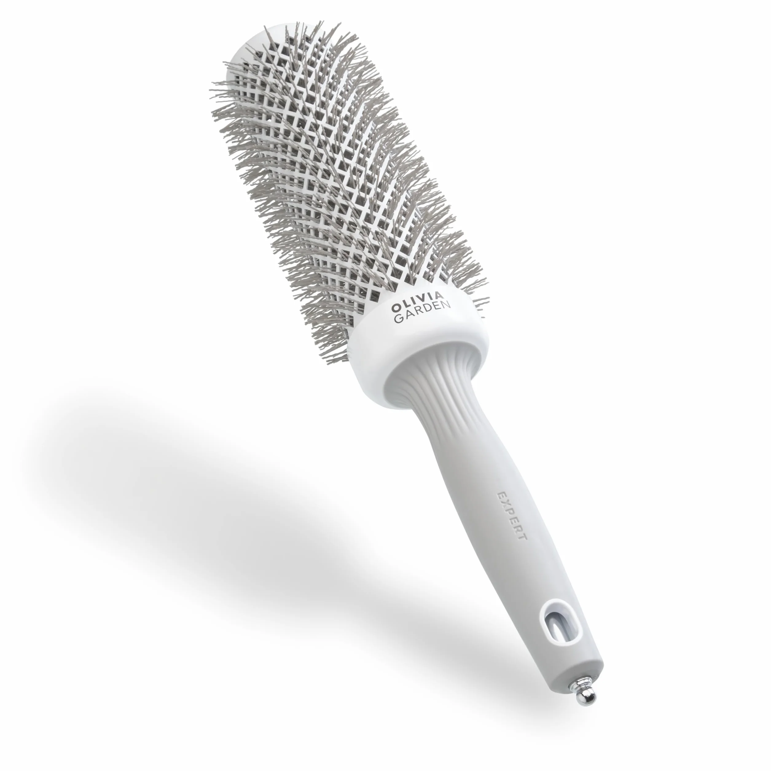 Olivia Garden Expert Blowout Speed – Cepillo redondo de cerámica con cuerpo extra largo para secados un 25% más rápidos