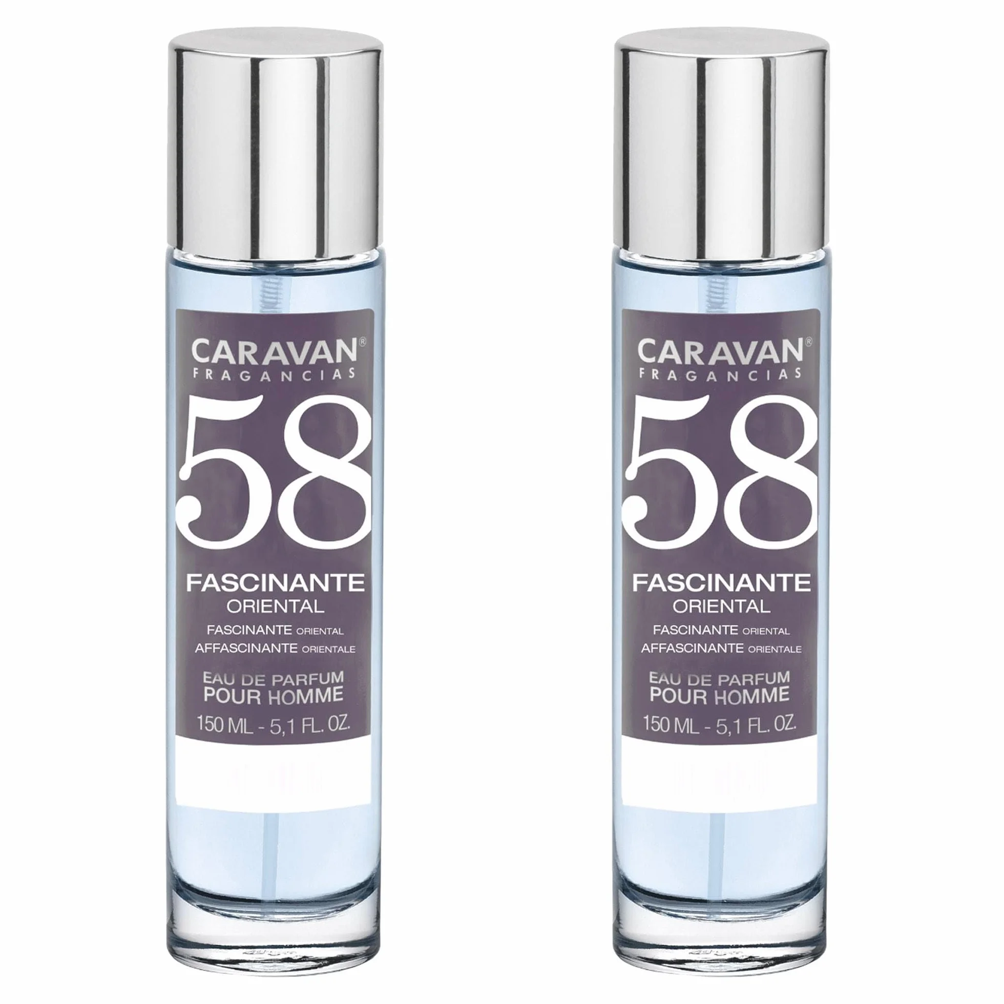 CARAVAN FRAGANCIAS - CAJA DE REGALO con 2 Perfumes Nº58 de 150 ml, para hombre