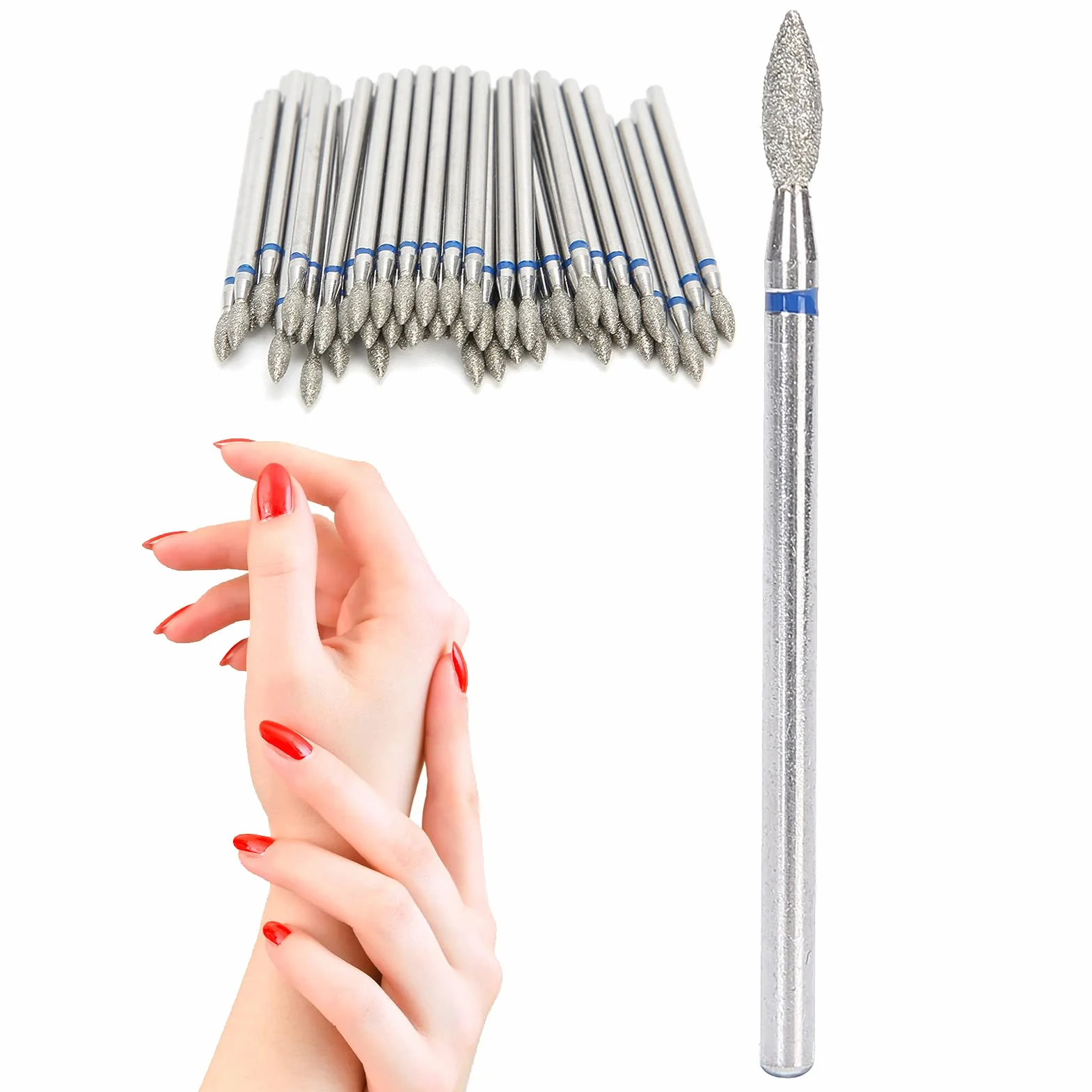 50 Piezas Brocas para Uñas, para Uñas de Manicura y Arte de Uñas Herramienta, para Eliminación de Piel Muerta, Set de Manicura y Pedicura