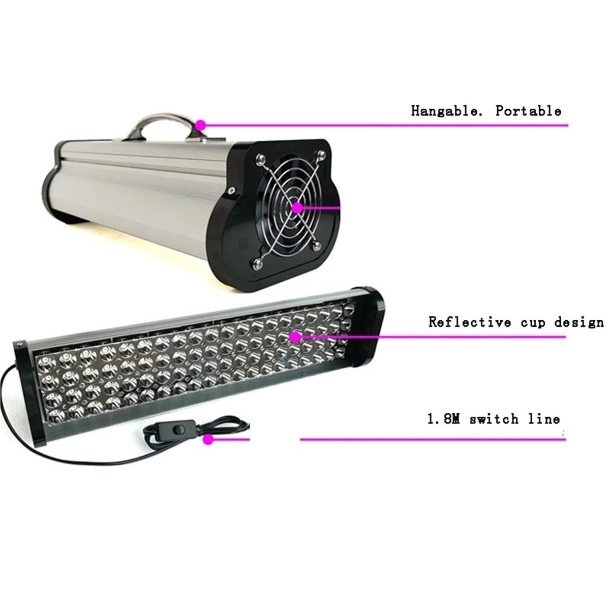 lámparas led Lámpara De Curado, LED Coloidal Portátil Sin Sombras Para Tinta Verde Con Luz Ultravioleta 365 Nm, 395 para Casa, Salón, Viajes, Talleres(150W_395NM)